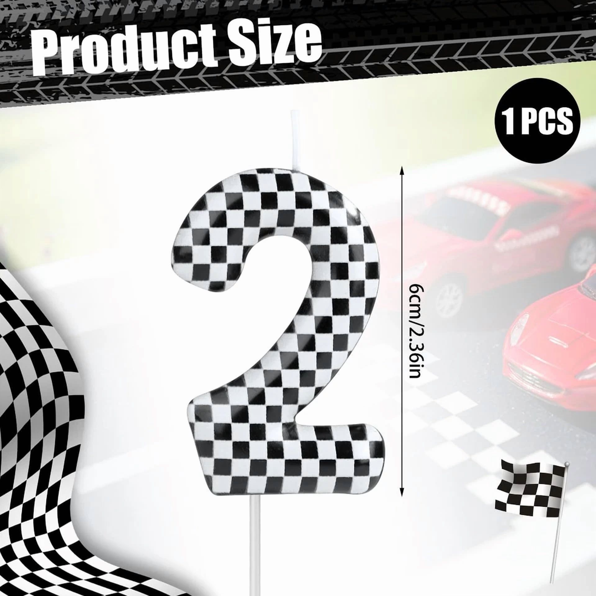 VAULT Birthday Number Candles, Numeral Cake Toppers for Party Decorations (2 Pack) 4pljo