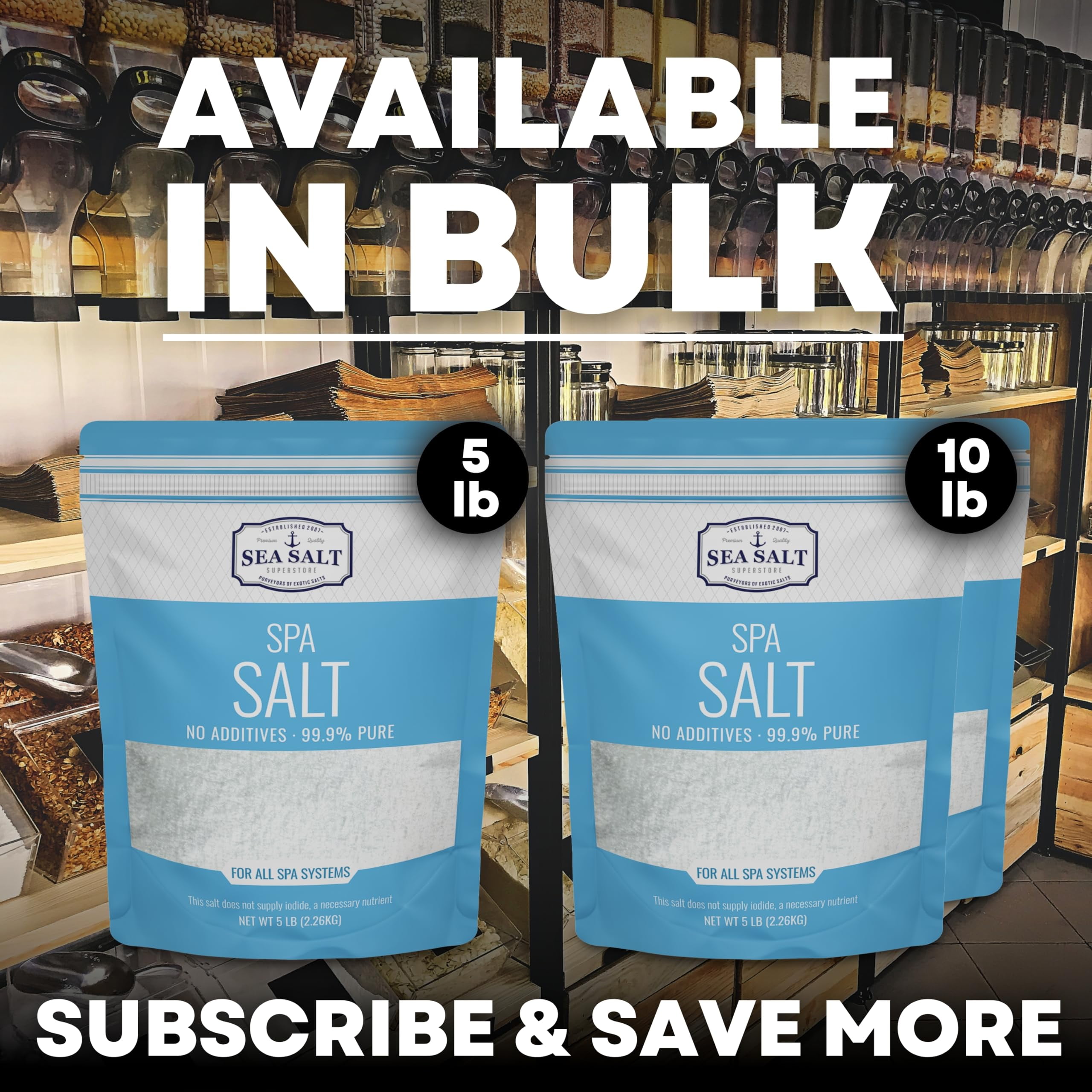 Sea Salt Superstore Hot Tub Spa Salt (Fast-Dissolving, 5 lb) yjb5q