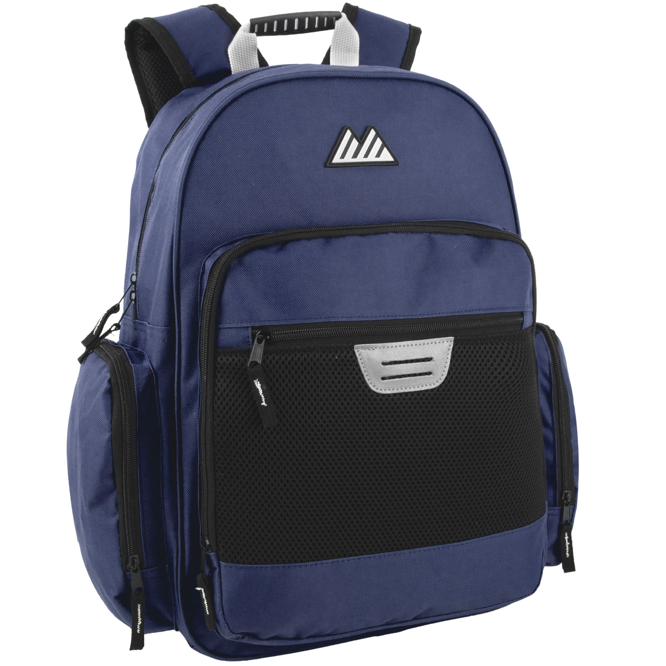 Trailmaker 18 in Backpacks with 45 Piece School Supply Kits (12 Pack, Black and Navy Blue) d93ko