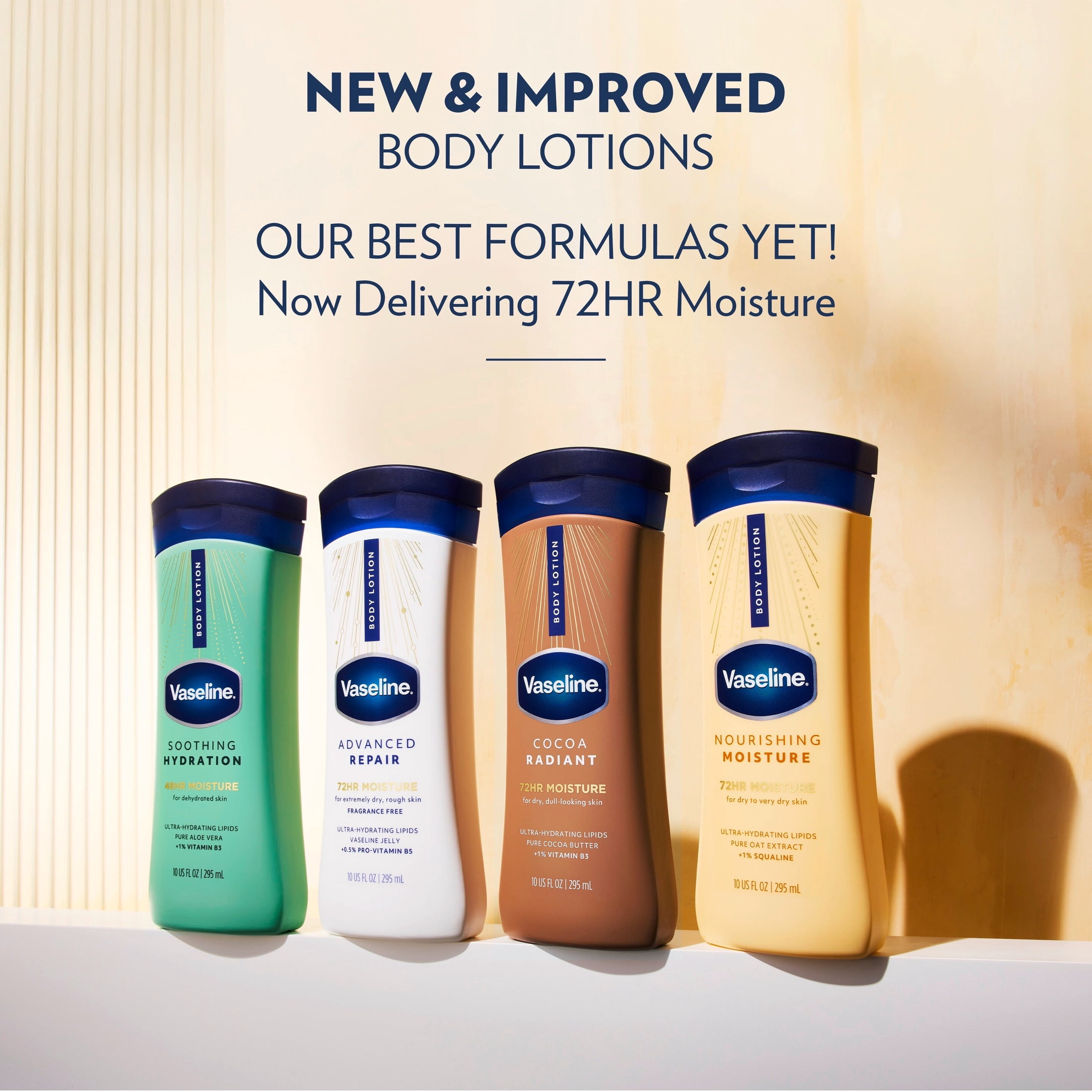 Vaseline Intensive Care Cocoa Radiant Body Lotion for Dry Skin with Pure Cocoa Butter and Hydrating Lipids (10 fl oz) tgxve