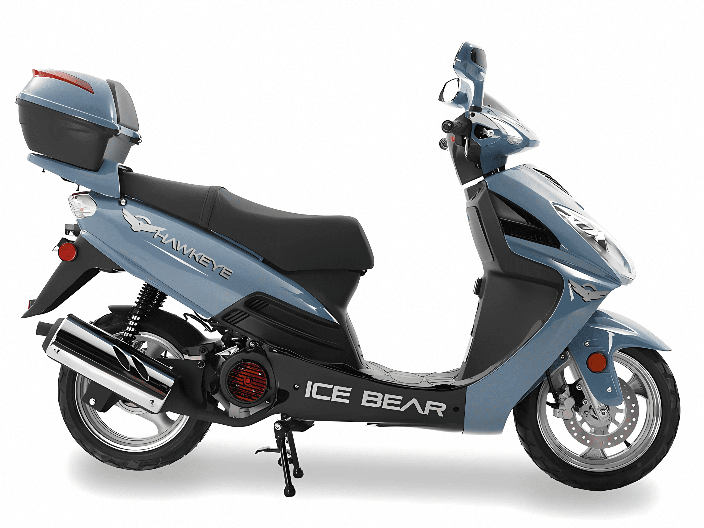 Ice Bear Hawkeye PMZ150-3C 150cc Gas Powered Scooter (Red, 330 lb Capacity) bf0m9