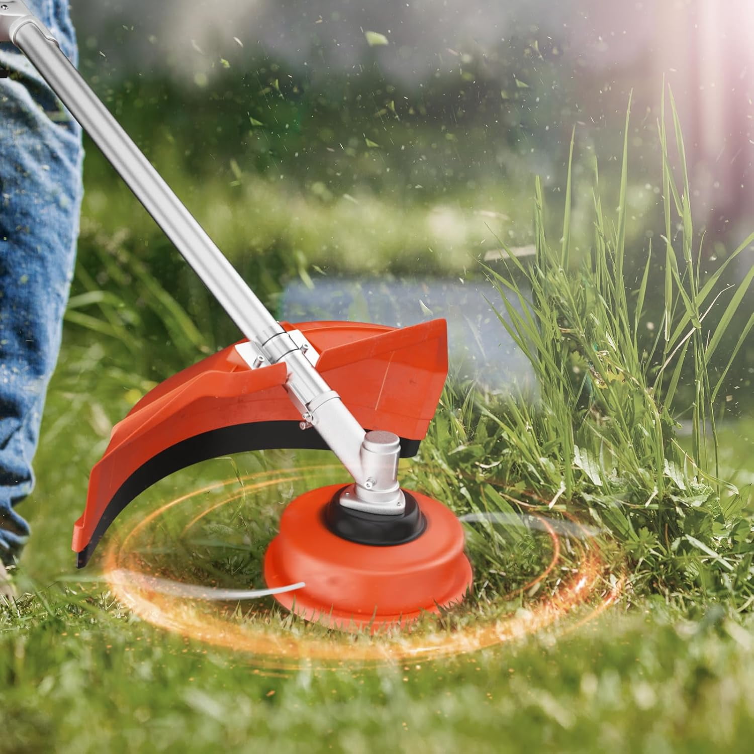 Sedeke 36cc Gas String Trimmer 3-in-1 Weed Wacker and Edger (Orange, 36cc Engine) yqn2b
