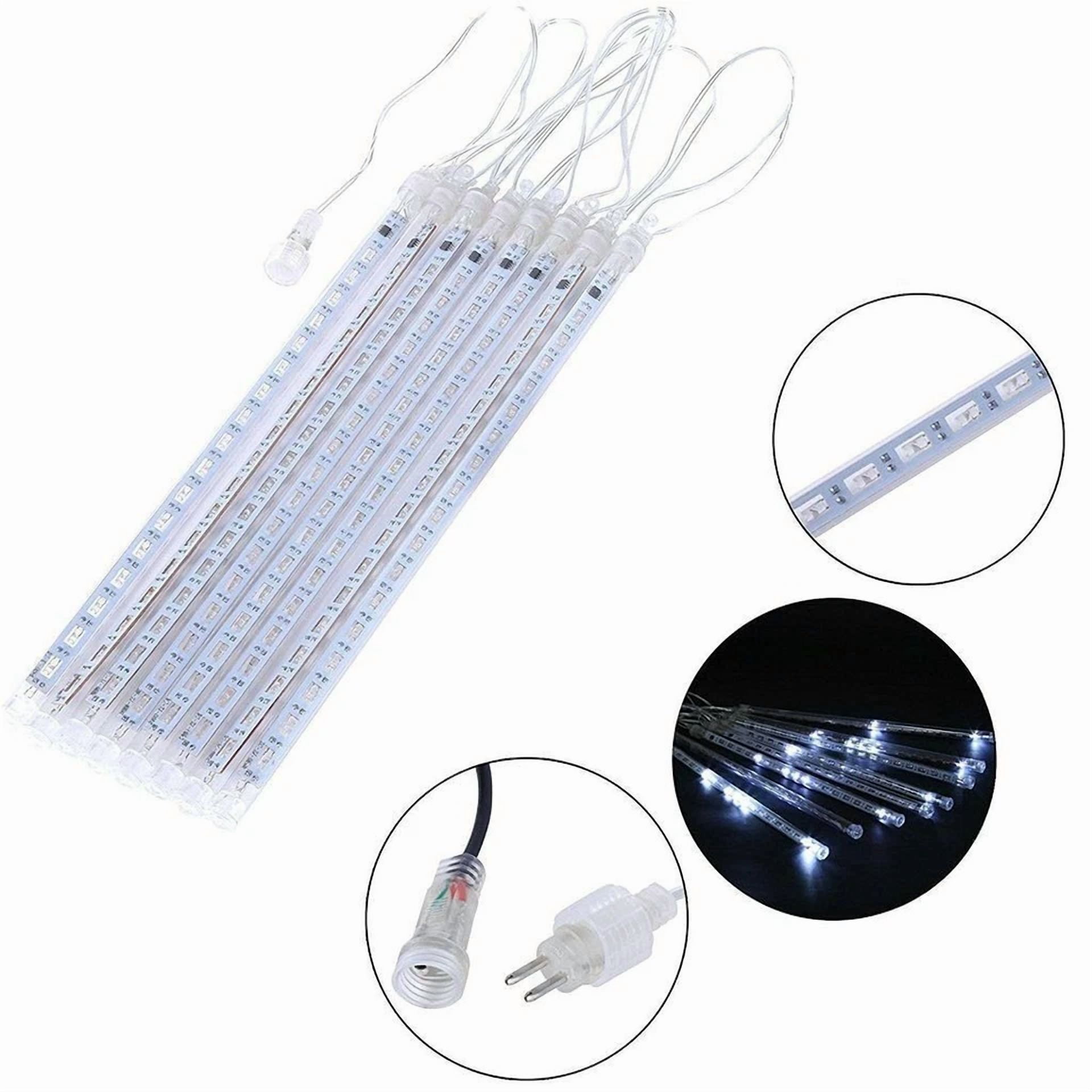 Purely Elizabeth 192 LED Meteor Shower Rain Fairy Lights (Outdoor Garden Party String Lighting, 12 in) pjxn5