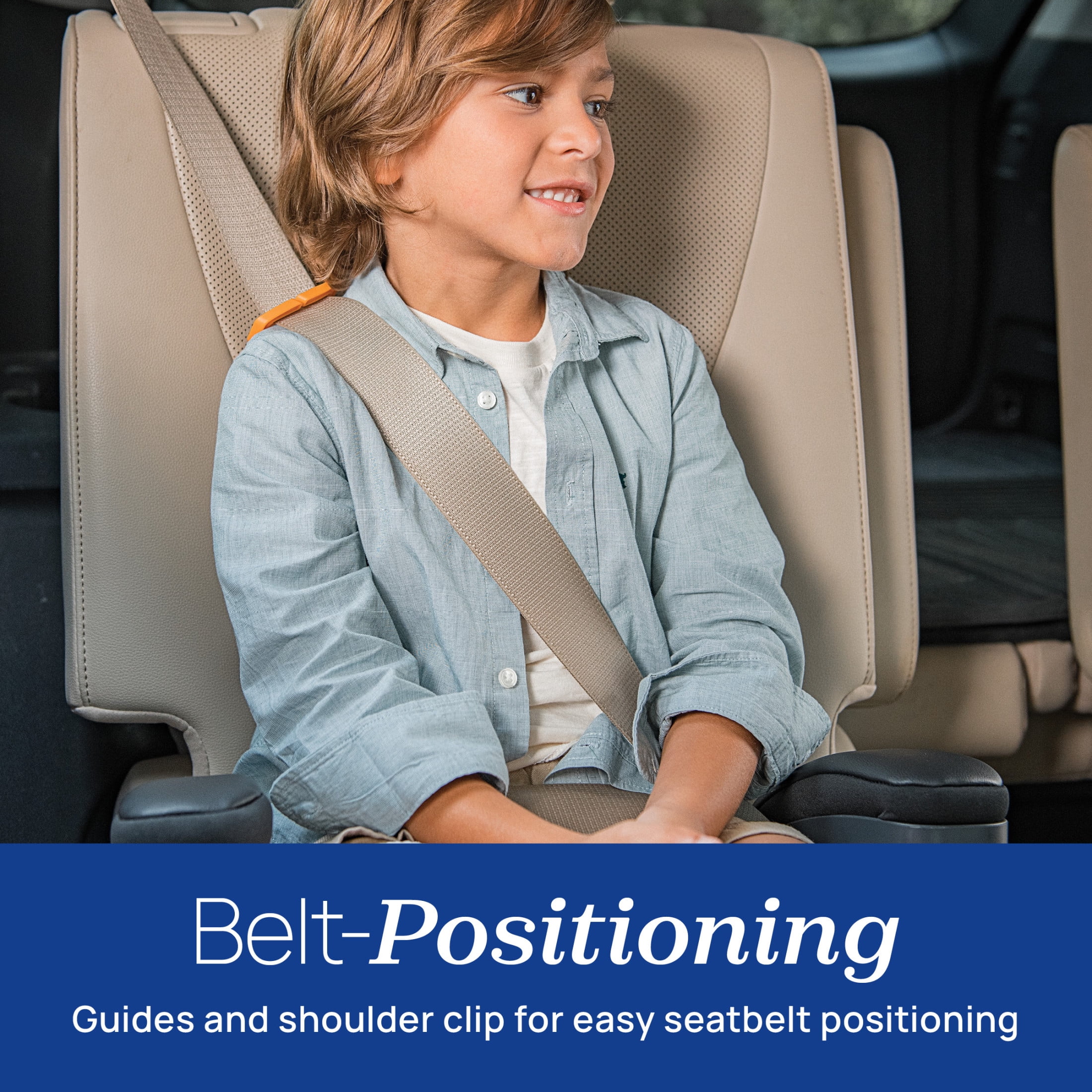 Chicco GoFit ClearTex Plus Backless Belt-Positioning Booster Car Seat (Static Black) g0thy