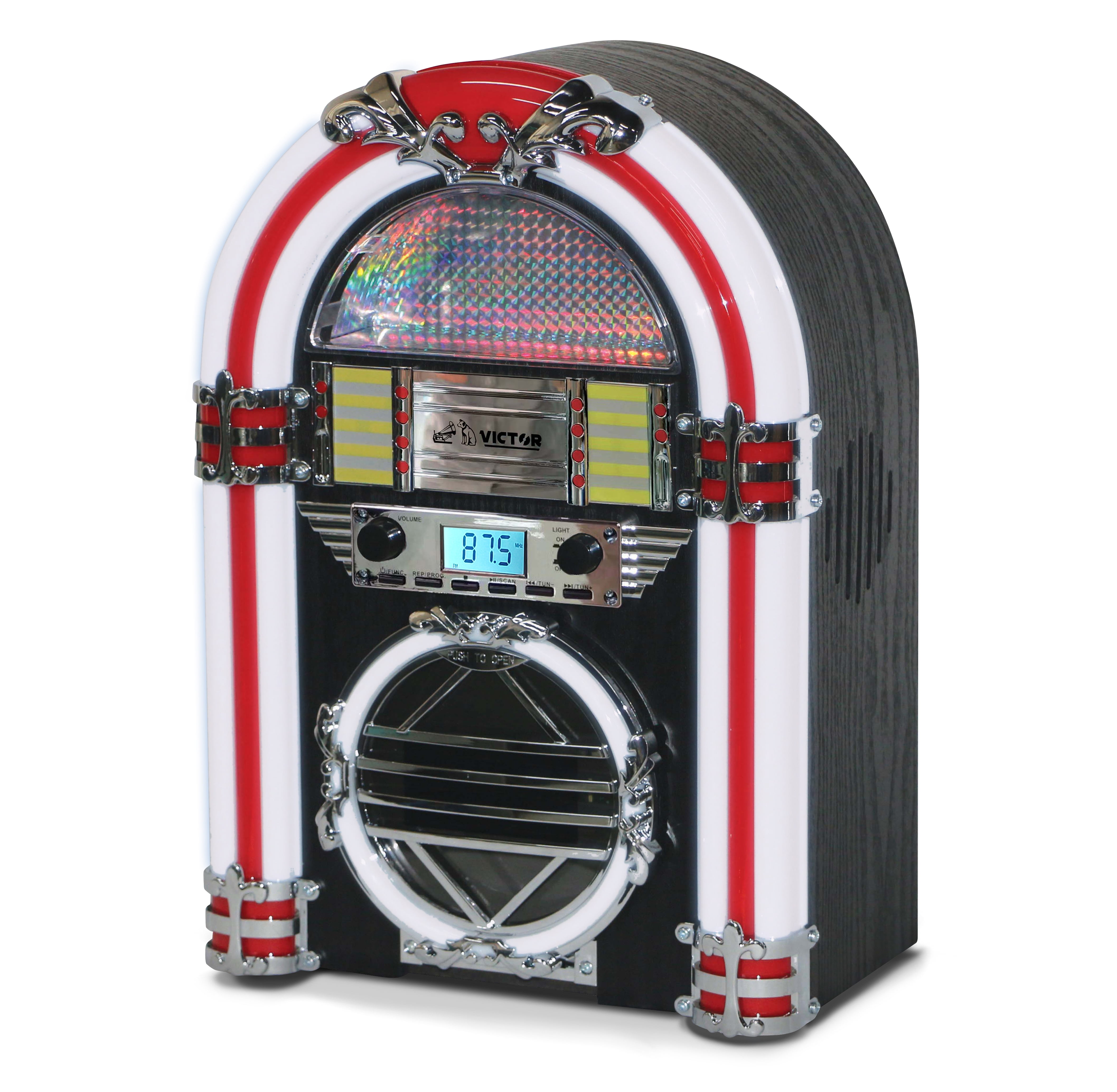 Victor Broadway Desktop Bluetooth Jukebox with CD Player and FM Radio (Blue) s5rtv - Image 5