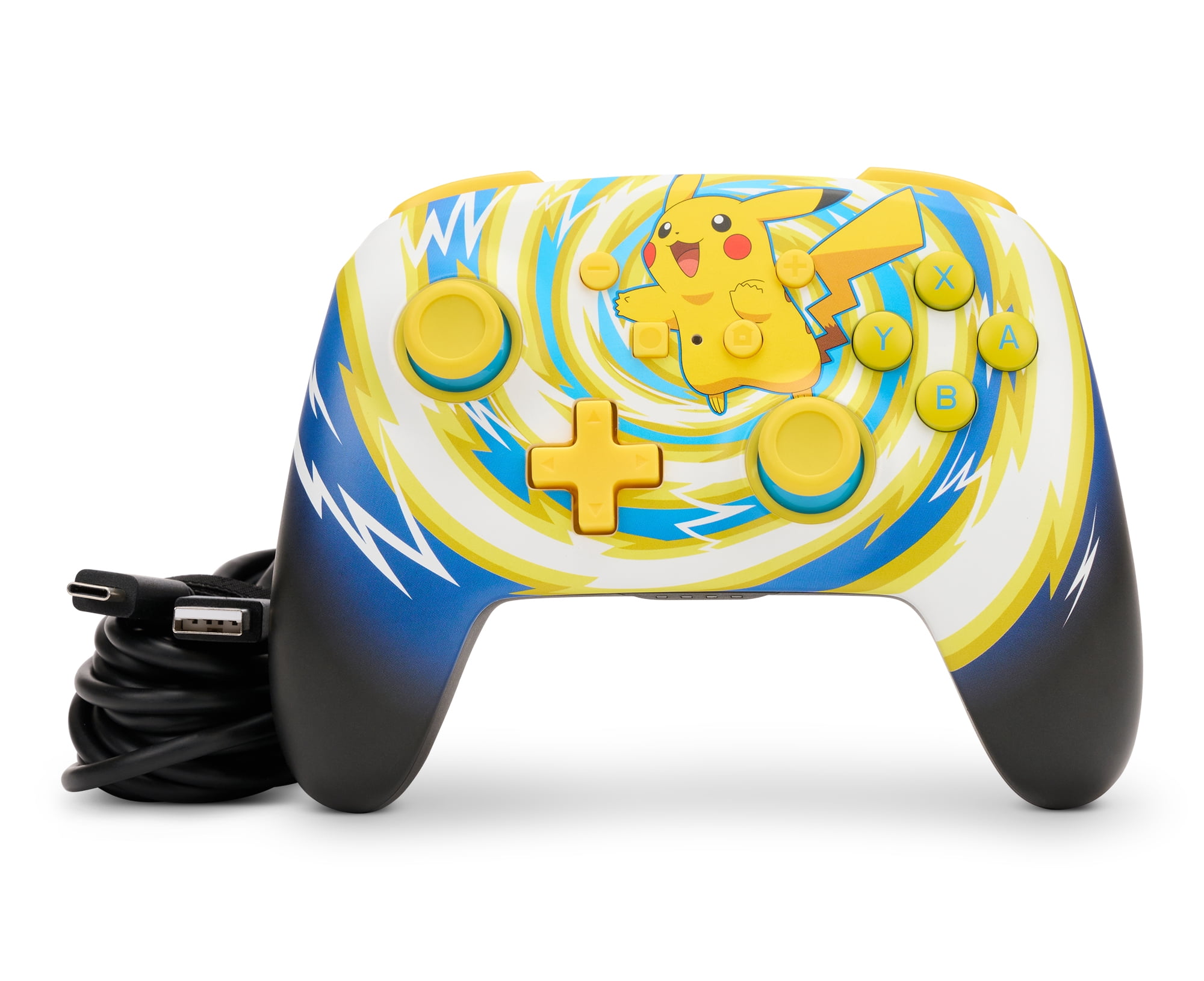 PowerA Enhanced Wireless Controller for Nintendo Switch - Pokémon Pikachu Vortex (Yellow, 10 ft) xytz2