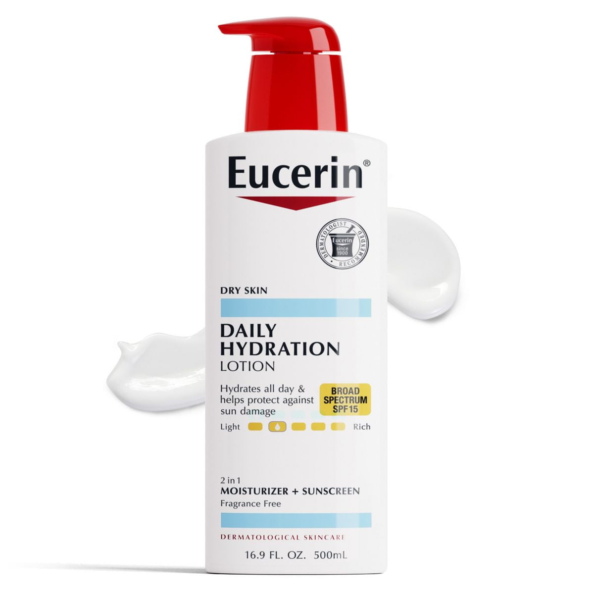 Eucerin Daily Hydration Moisturizer & Sunscreen Lotion SPF 15 (White, 16.9 oz) ifnml
