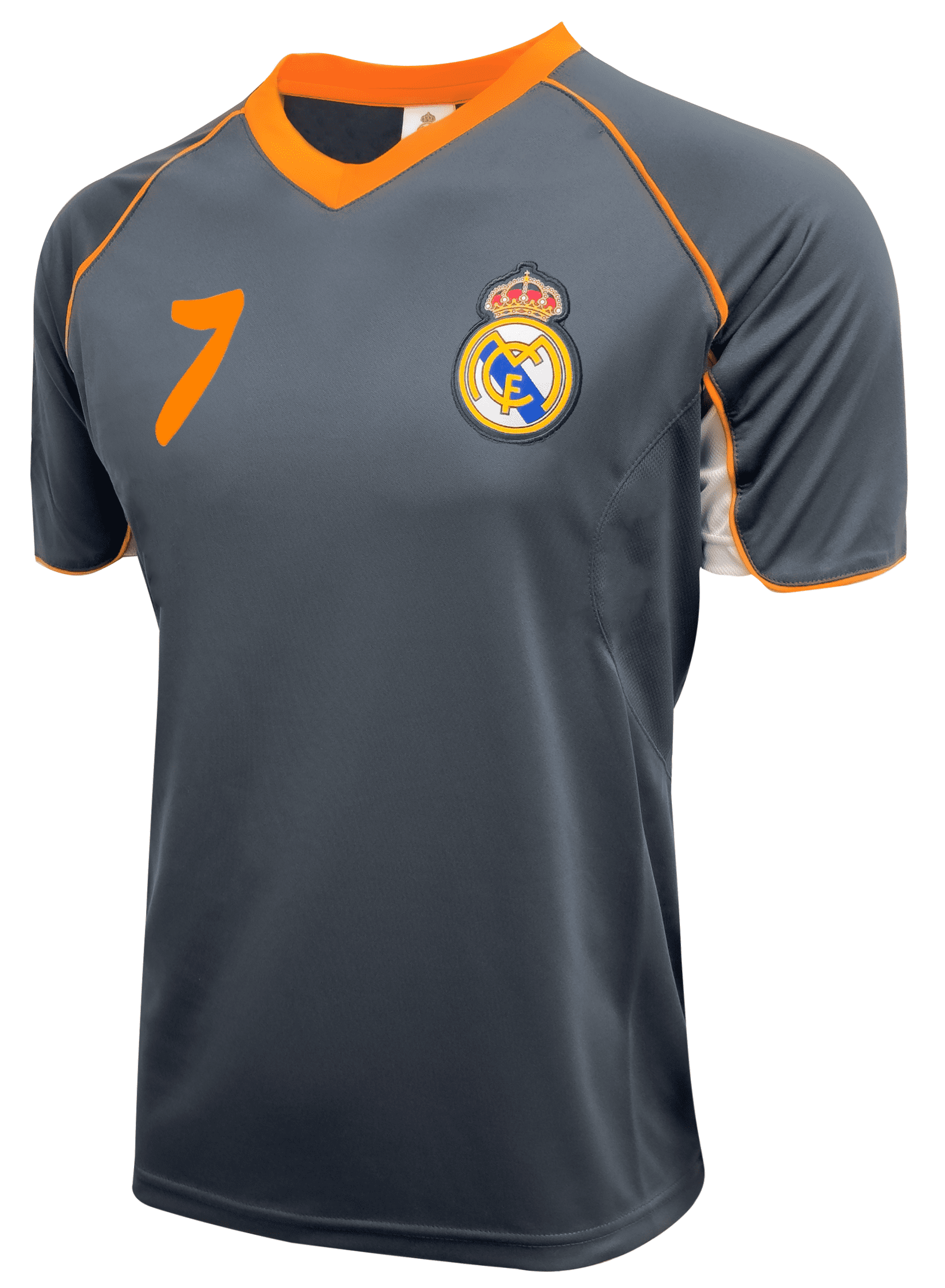 Rhinox Real Madrid #7 Soccer Jersey (Gray/Orange, YM-XL) 1q0xa