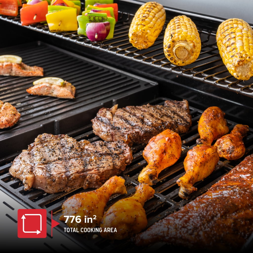Nexgrill Deluxe 6-Burner Natural Gas Grill with Searing Side Burner and Griddle Insert (Stainless Steel, 775 sq in) mhiq2
