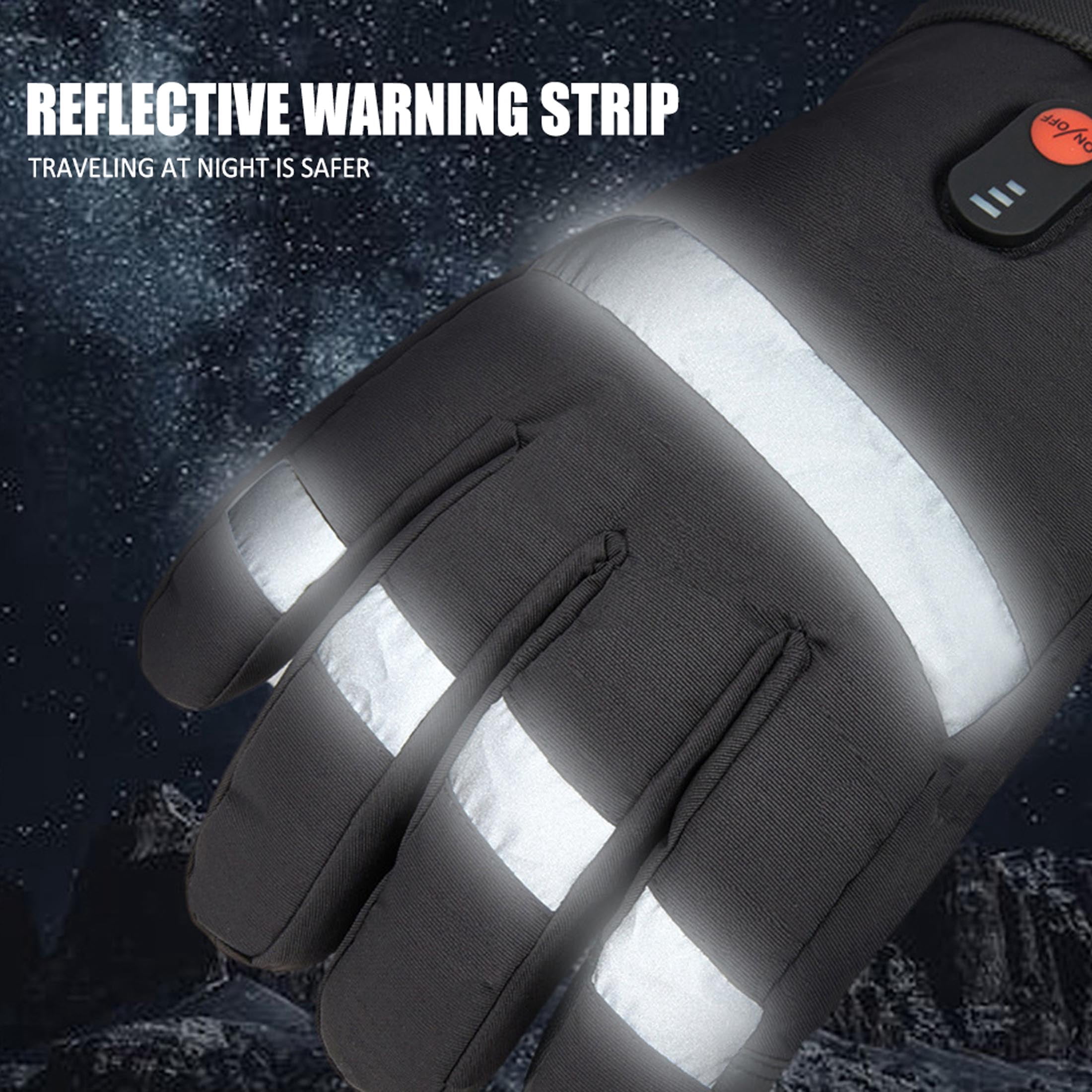 Generic Heated Motorcycle Gloves, Waterproof Windproof Touchscreen Winter Gear (Black, 6000mAh Battery) xoy2j