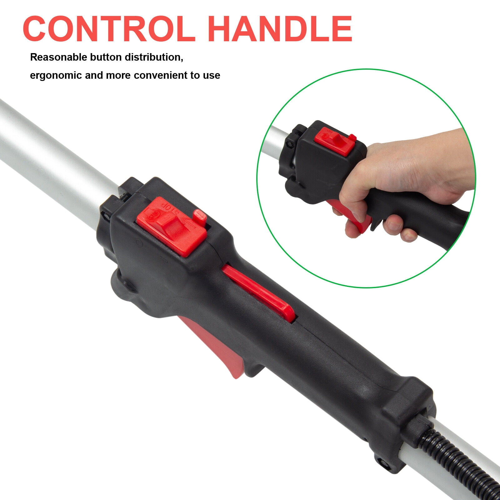 Generic 52CC 2-Cycle Gas Powered Pole Saw (Extendable Tree and Hedge Trimmer, 9.3 ft) y8mft