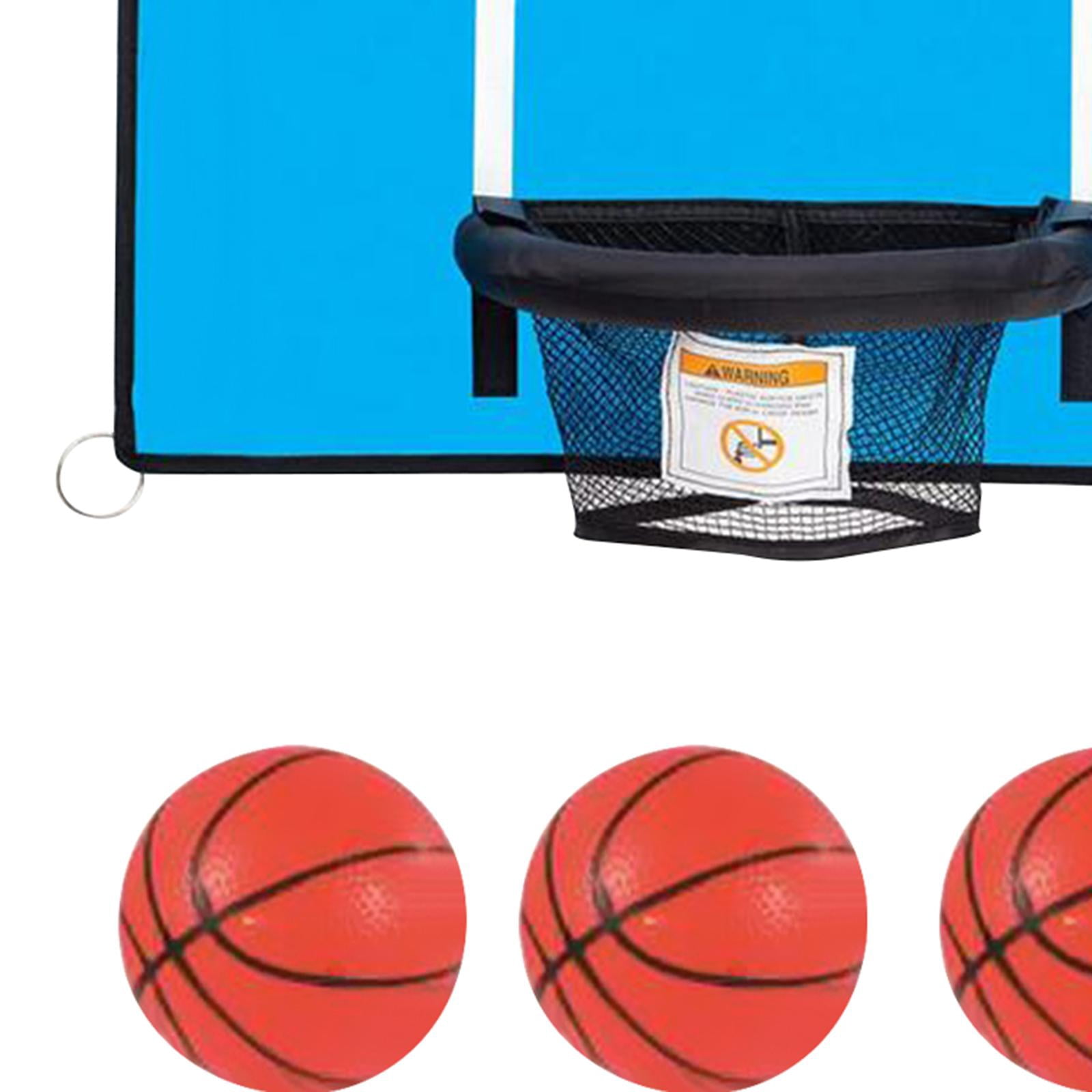 DimyFew Trampoline Basketball Hoop Set with 3 Mini Balls and Pump (Blue, 17.7 in x 13.8 in) mw7or