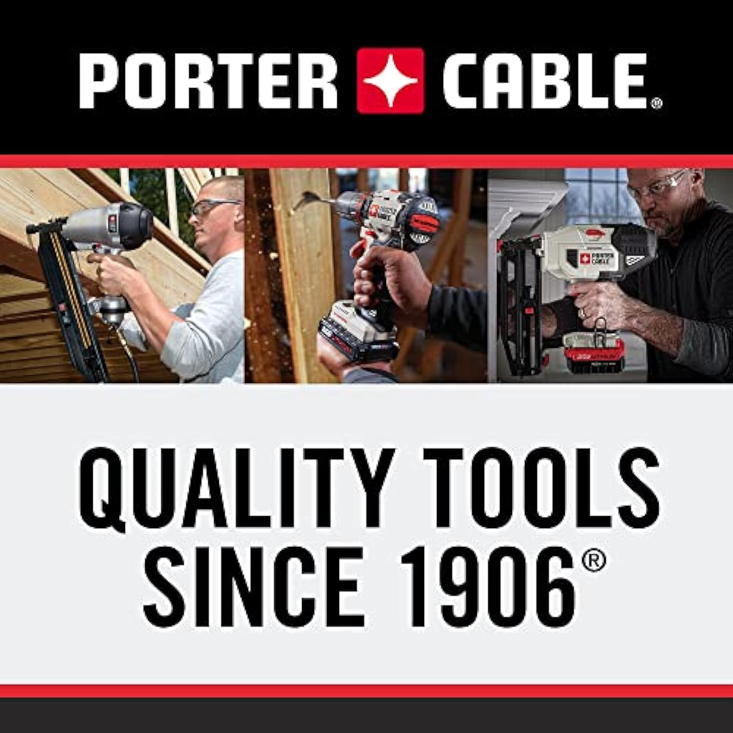 PORTER-CABLE Corded Drill, Variable Speed, 6.5-Amp, 3/8-in Chuck (White, 1 Pack) f7vnb