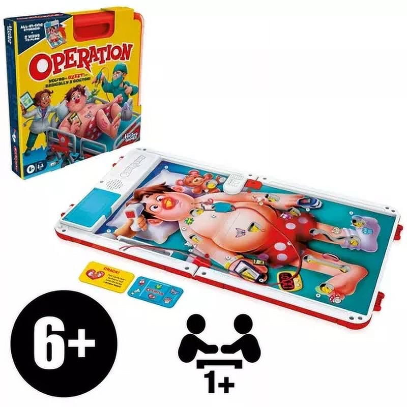 Operation Electronic Board Game with Carrying Case and Storage (1 Game Set) 9kxtw