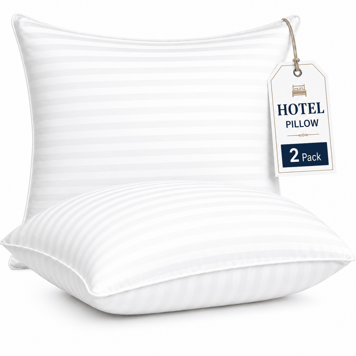SORMAG Queen Bed Pillows, Hypoallergenic Down Alternative Sleeping Pillows for Side and Back Sleepers (White, 2 Pack, 20 in x 30 in) tl6yq