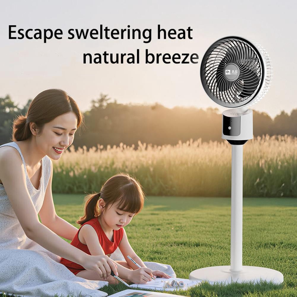 Hanengda Quiet Pedestal Circulator Fan, 3-Speed Oscillating Standing Fan with Remote (White, 31.5 in) 69j2m