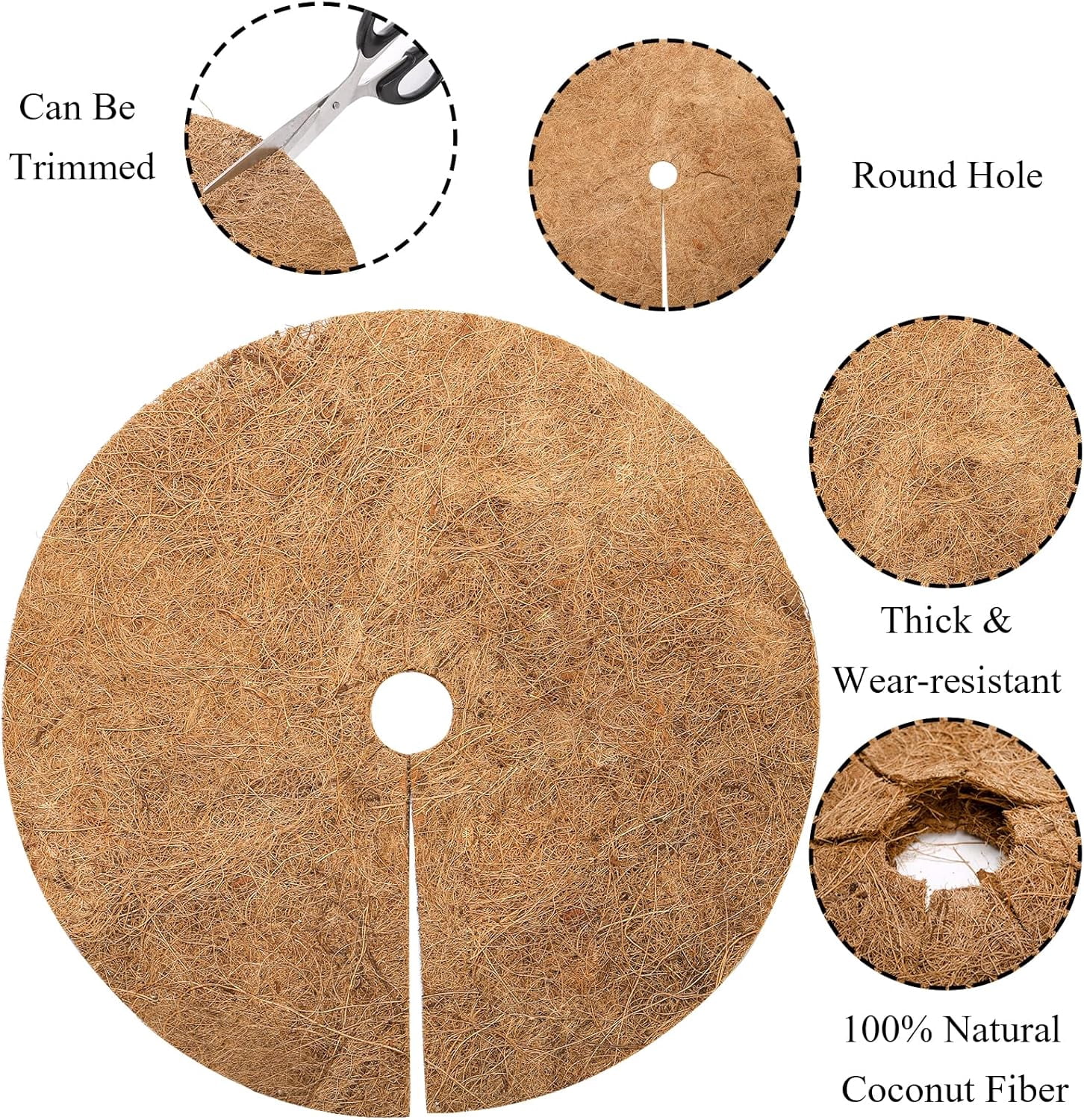 CD Natural Coco Coir Tree Mulch Ring Mat (12 in, 20 Pack) 6pp3h
