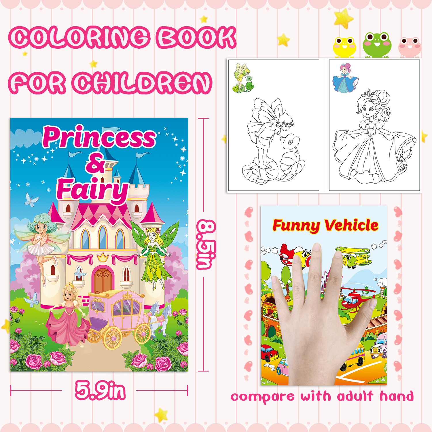 Kalysky Mini Coloring Books for Kids Activity Set (15 Pack, 5.9 in x 8.5 in) 4pc8e