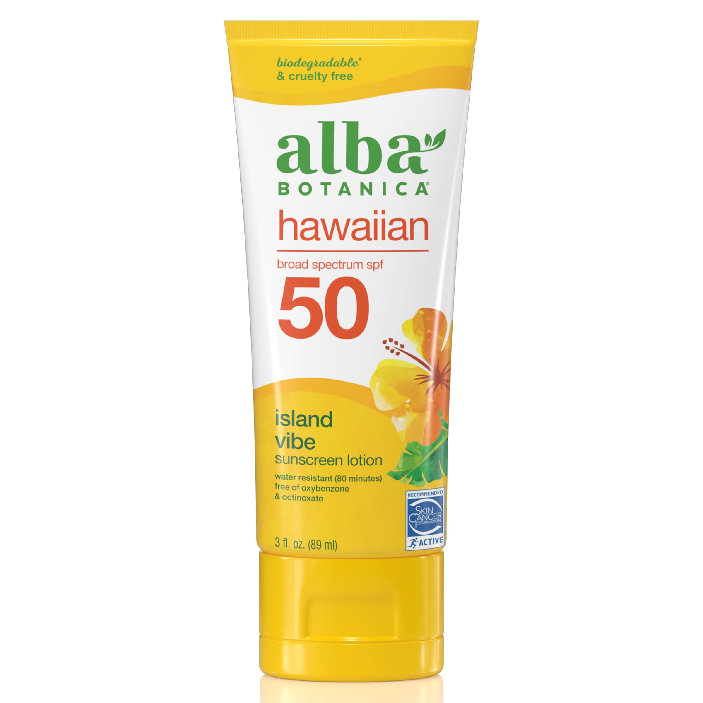 Alba Botanica Hawaiian Sunscreen Lotion SPF 50 Broad Spectrum (Island Vibe, 3 fl oz) rdwrk
