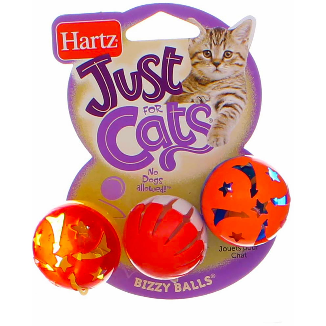 Hartz Just For Cats Bizzy Balls Interactive Cat Toy (Multi-Color, 3 Pack) n7qkn