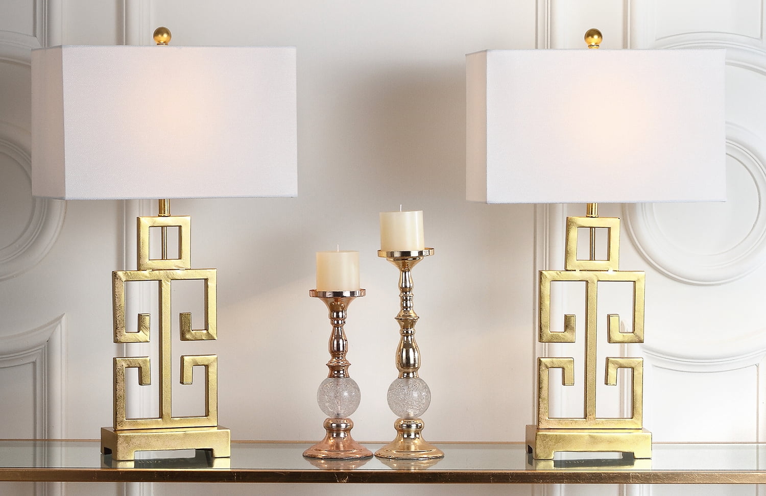 Safavieh Greek Key Table Lamp (Antique Gold, 29 in) 0d2fn