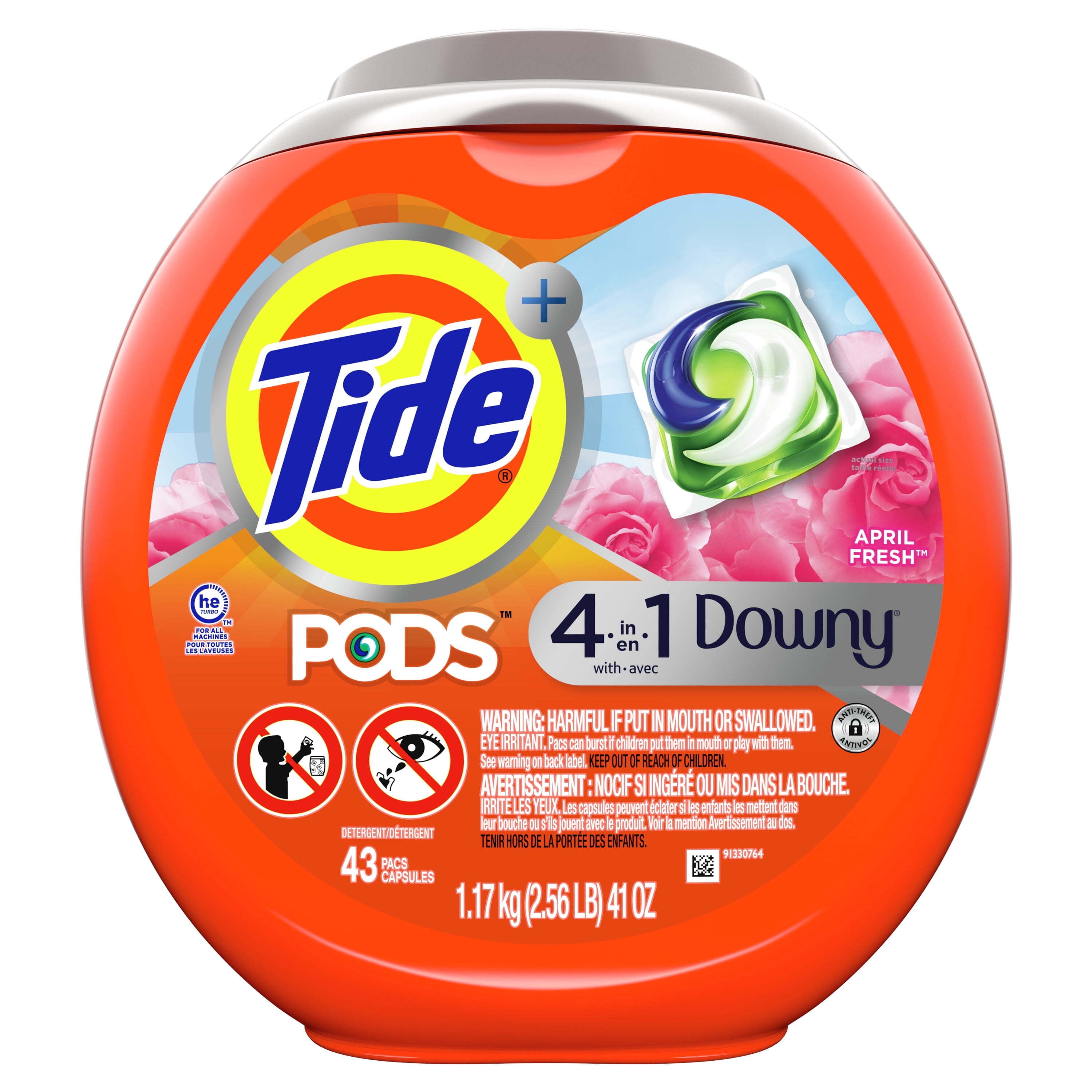 Tide Pods with Downy 4-in-1 Laundry Detergent Pacs (43 Count) 1j7f3