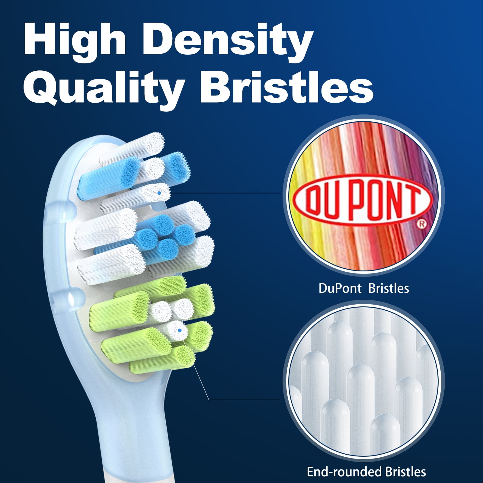 DailyWhite Premium Plaque Control Replacement Toothbrush Heads for Philips Sonicare Electric Toothbrush (White, 8 Pack) leot7
