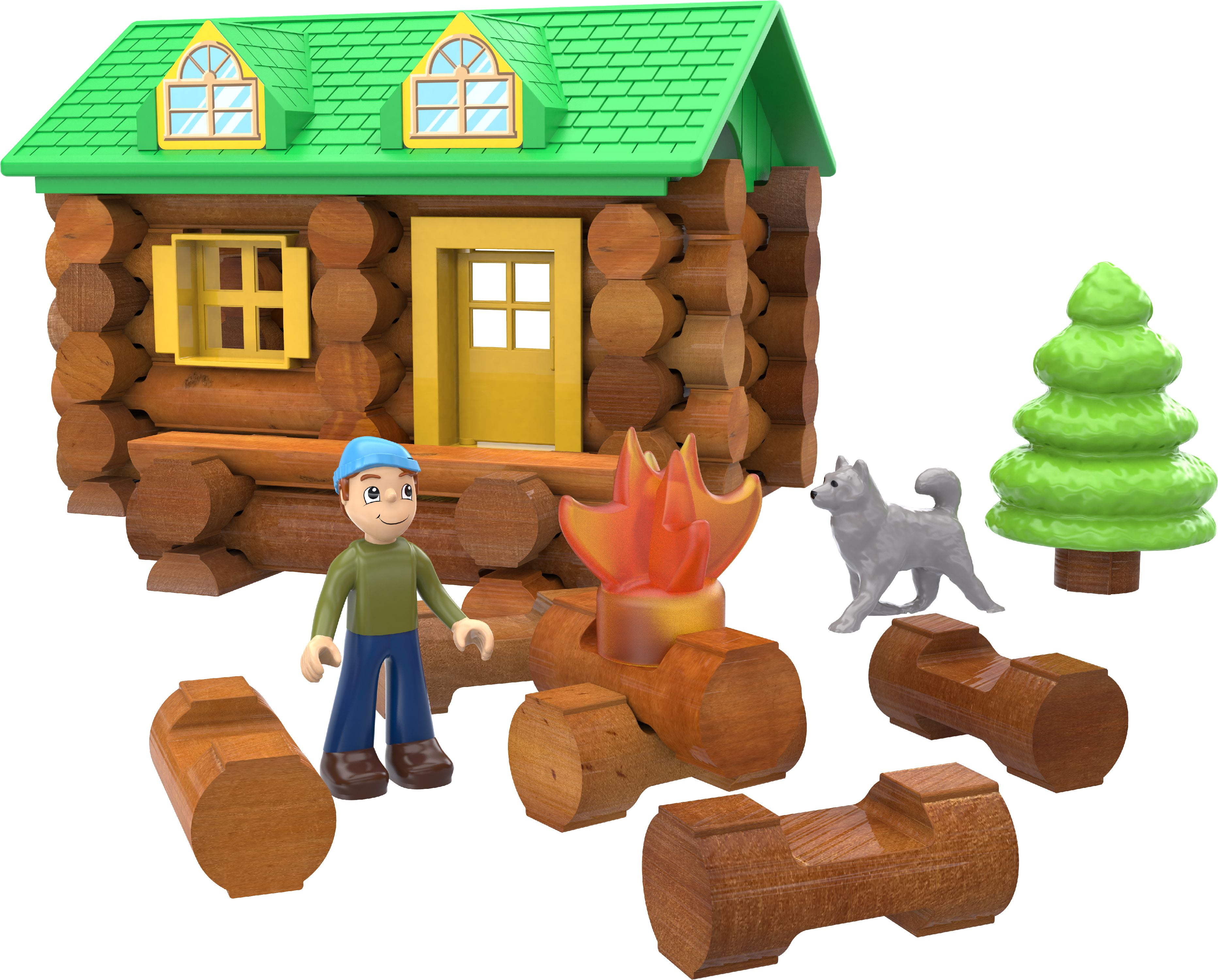 Lincoln Logs On the Trail Building Set, Real Wood Construction Toy (59 Pieces) 9seb4