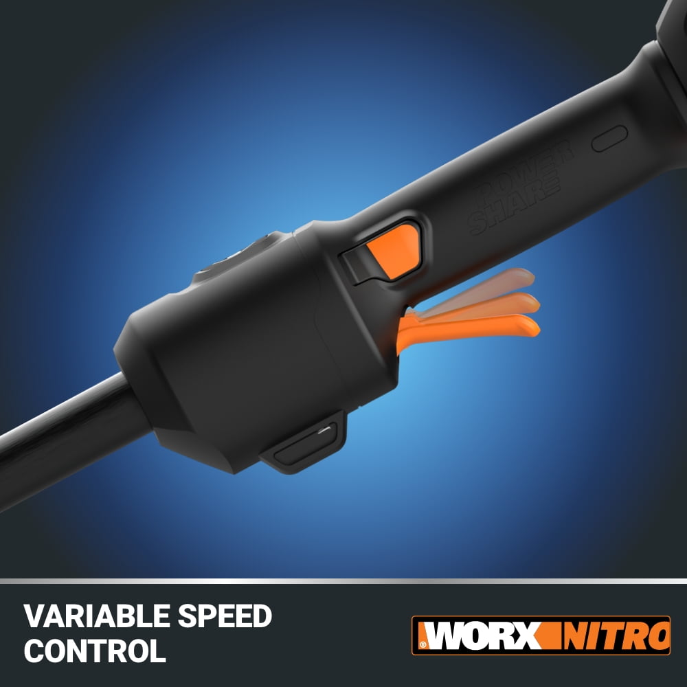 Worx Nitro 40V Quiet Tech Leaf Blower and 15 in Cordless String Trimmer Combo Kit (Black, 2-Piece Set) 1pbq0