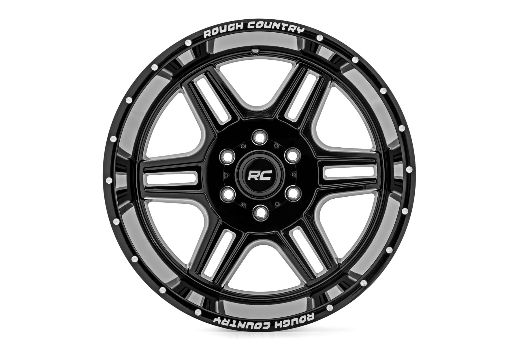 Rough Country 92 Series One-Piece Wheel (Gloss Black, 18x9 in) lpiqs