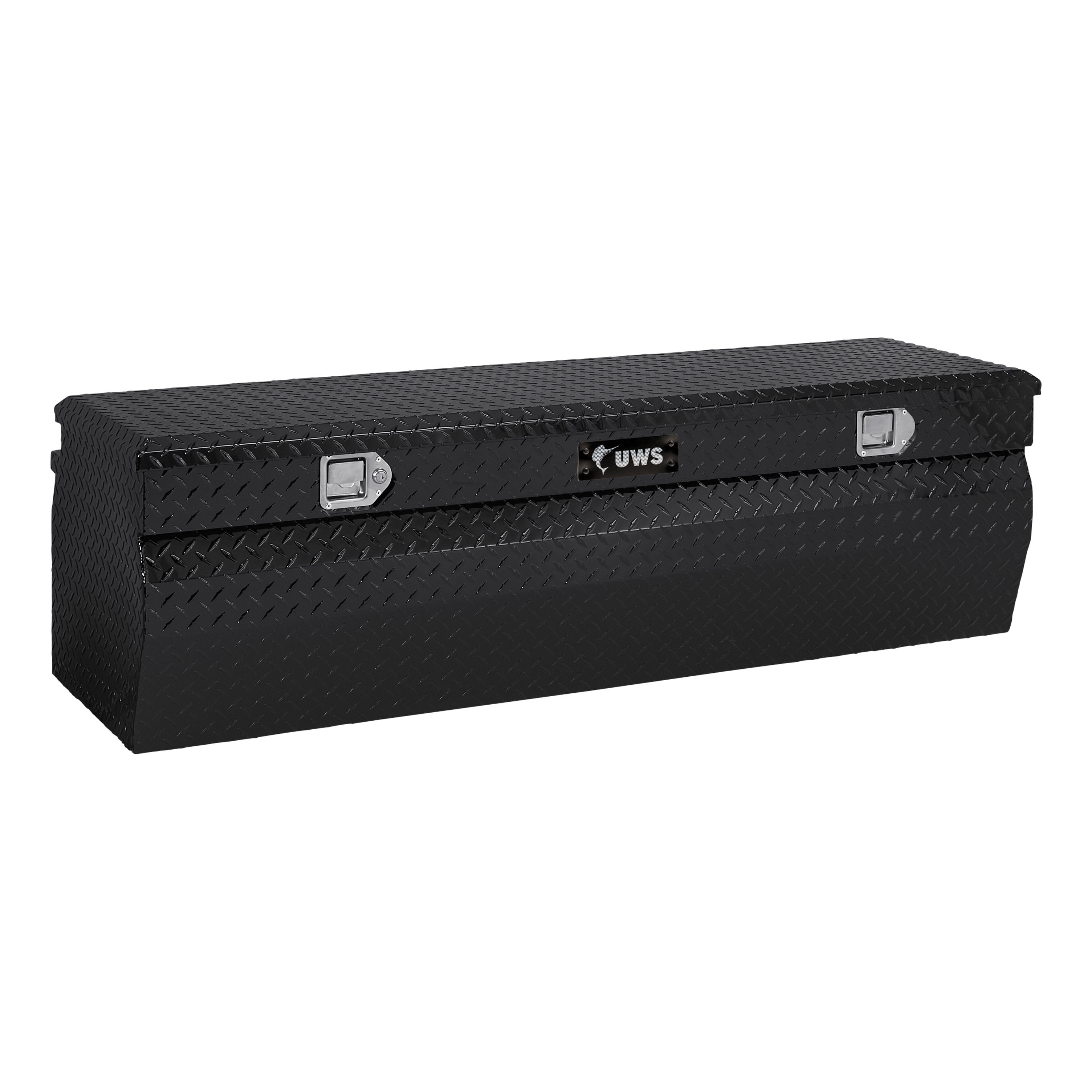 UWS EC20282 Heavy-Duty Aluminum Wedge Truck Storage Box with RigidCore Lid (Gloss Black, 48 in) c5lfi