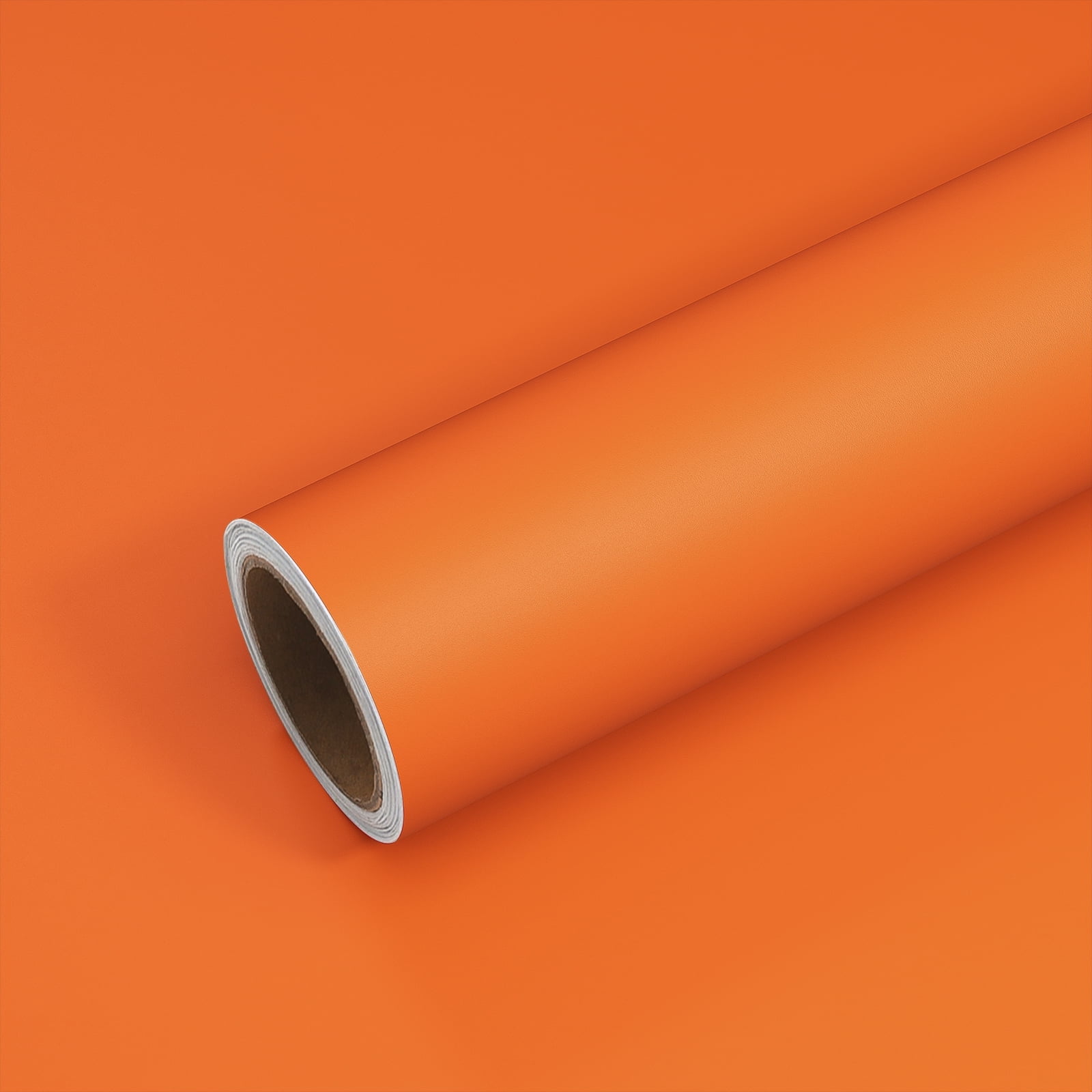 VEELIKE Peel and Stick Orange Wallpaper, Waterproof Removable Vinyl Contact Paper for Kitchen Cabinets and Furniture (Orange, 15.7 in x 118 in) yxu8y