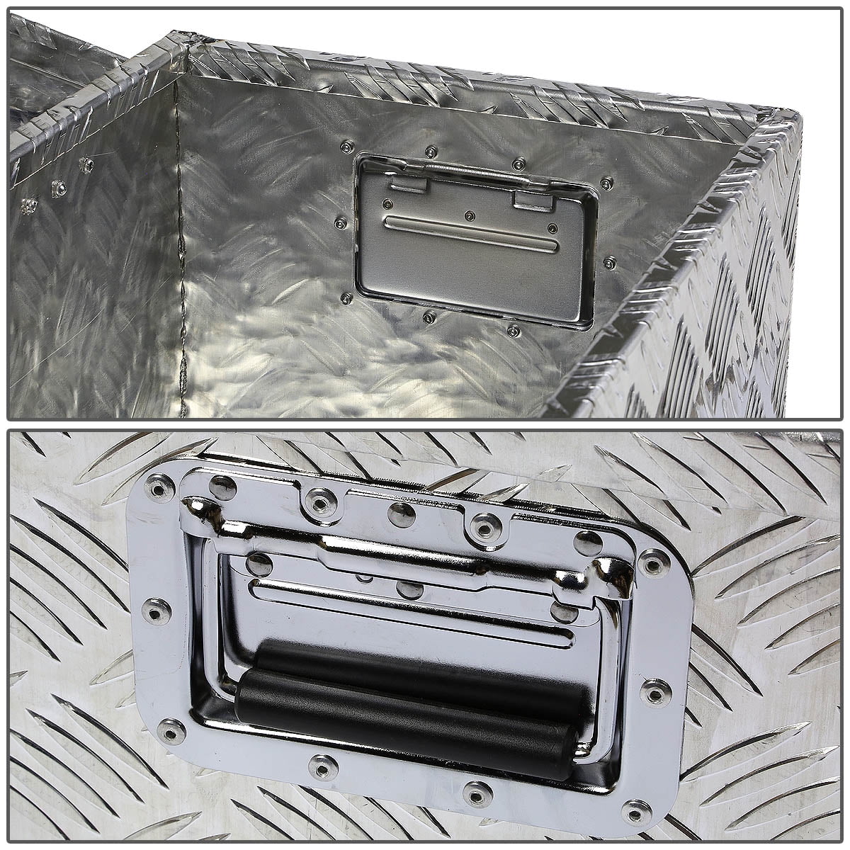 DNA Motoring Aluminum Pickup Truck Bed Trailer Storage Tool Box (Silver, 30 in x 13 in x 10 in) cx6rs
