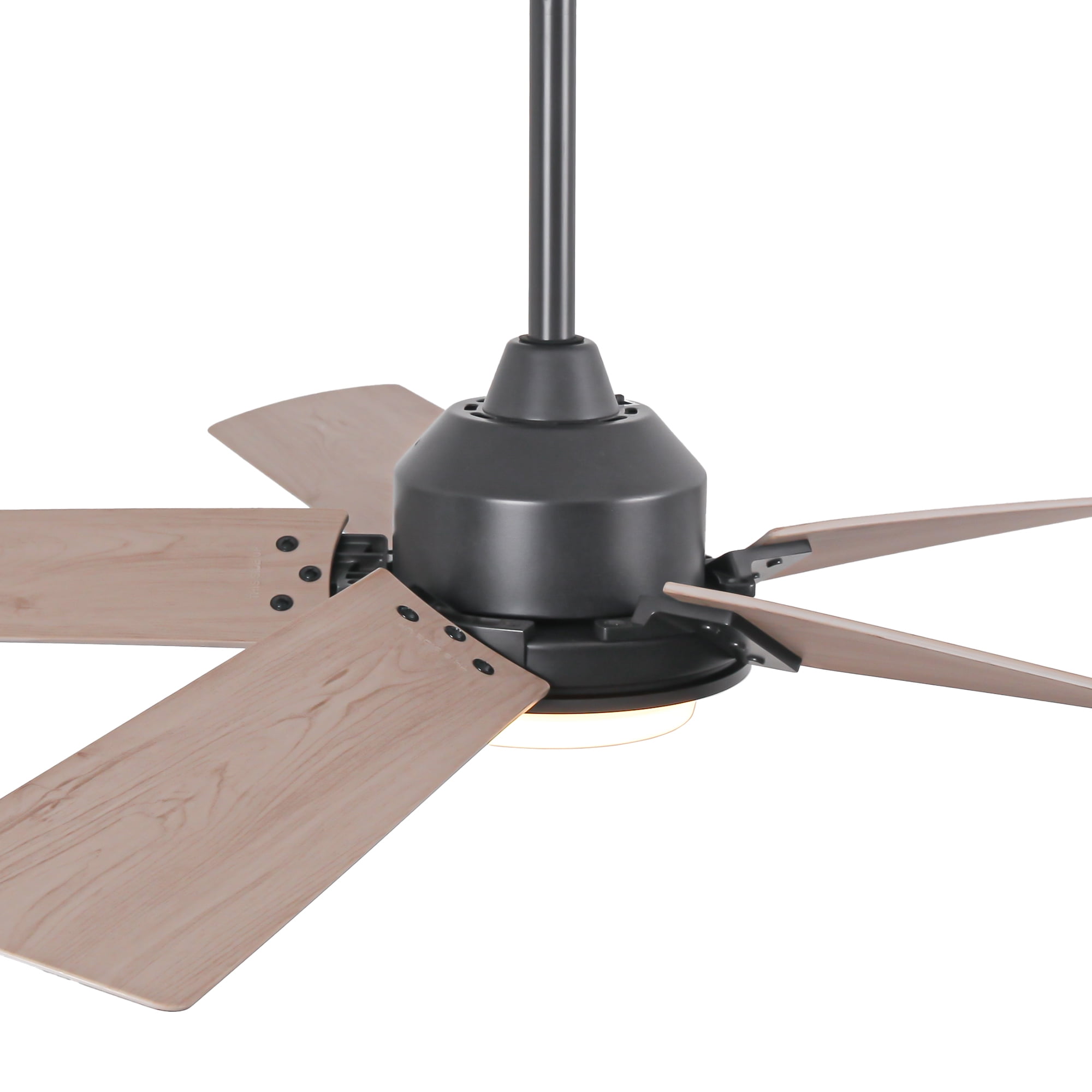 Parrot Uncle Farmhouse 52 in LED Ceiling Fan with Remote Control (Black, 52 in) 3nx14
