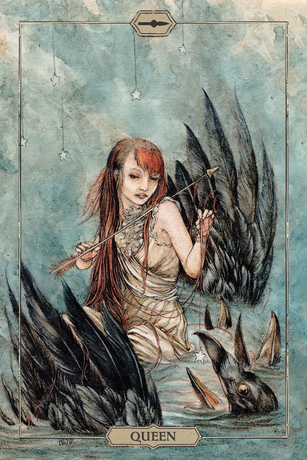 Jeremy Hush Tarot Deck (Hardcover, 78-Card Set) gm33e