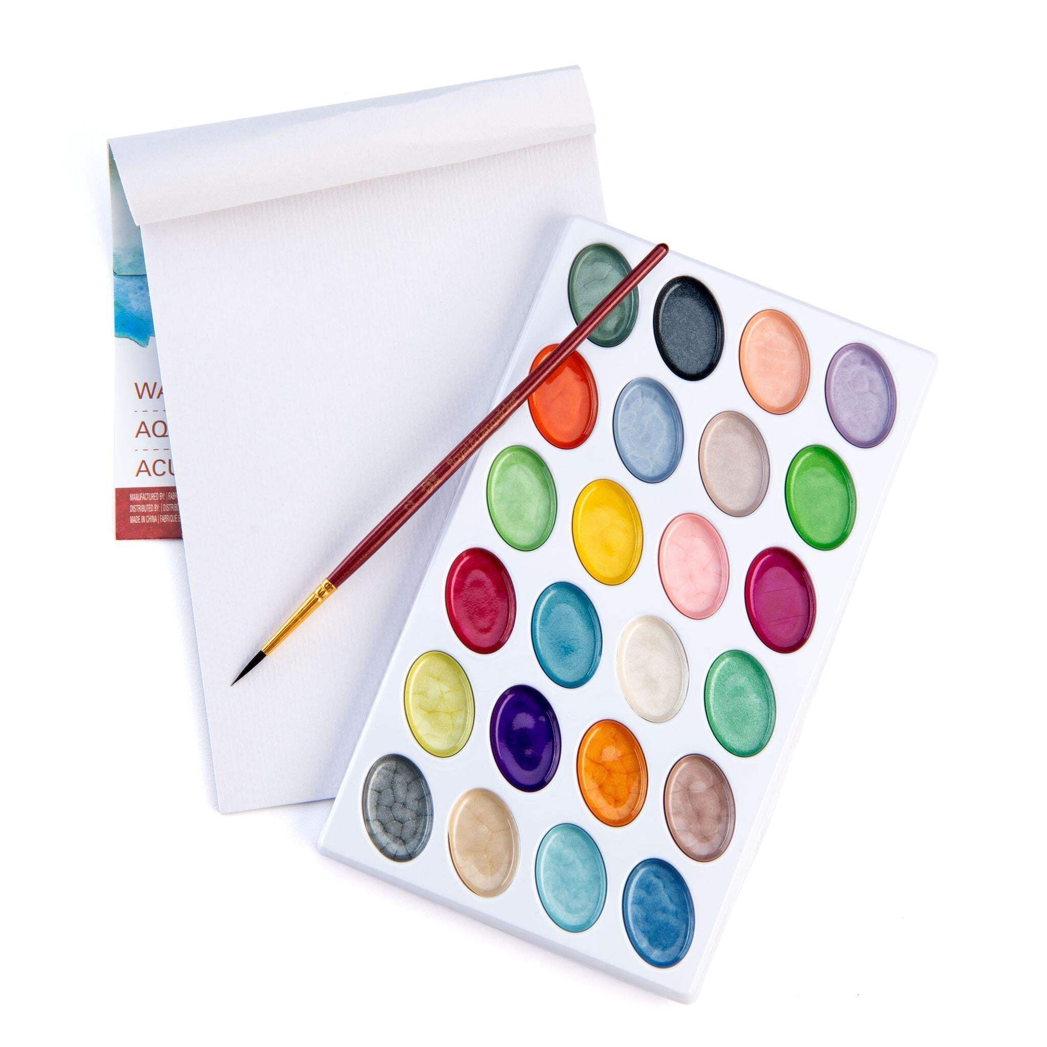 Royal & Langnickel Essentials Pearlescent Watercolor Painting Art Set (Black, 26pc) n4tdt
