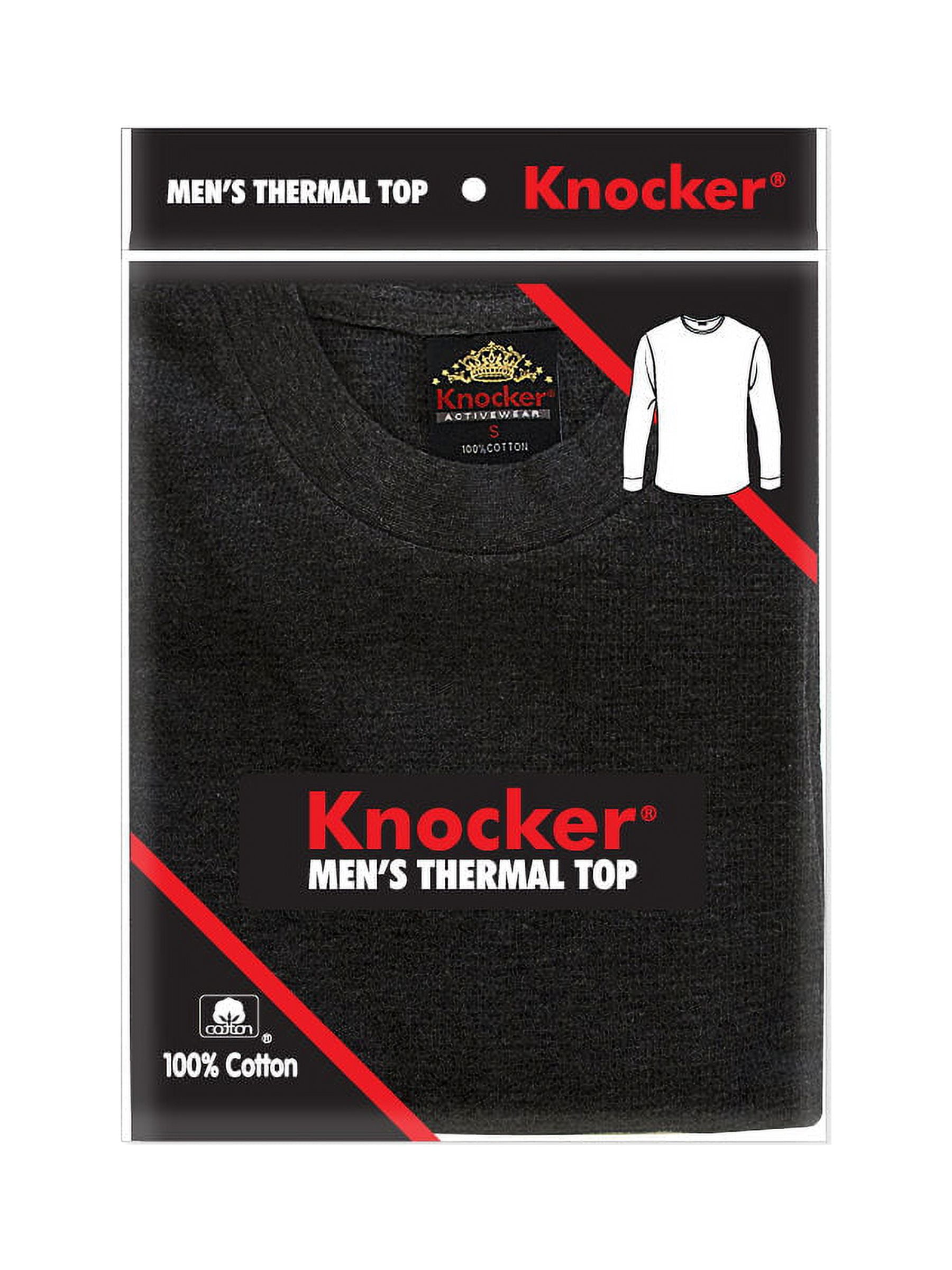TheLovely Men's Classic Waffle Knit Long Sleeve Thermal Shirt (Blue, L) k8naf