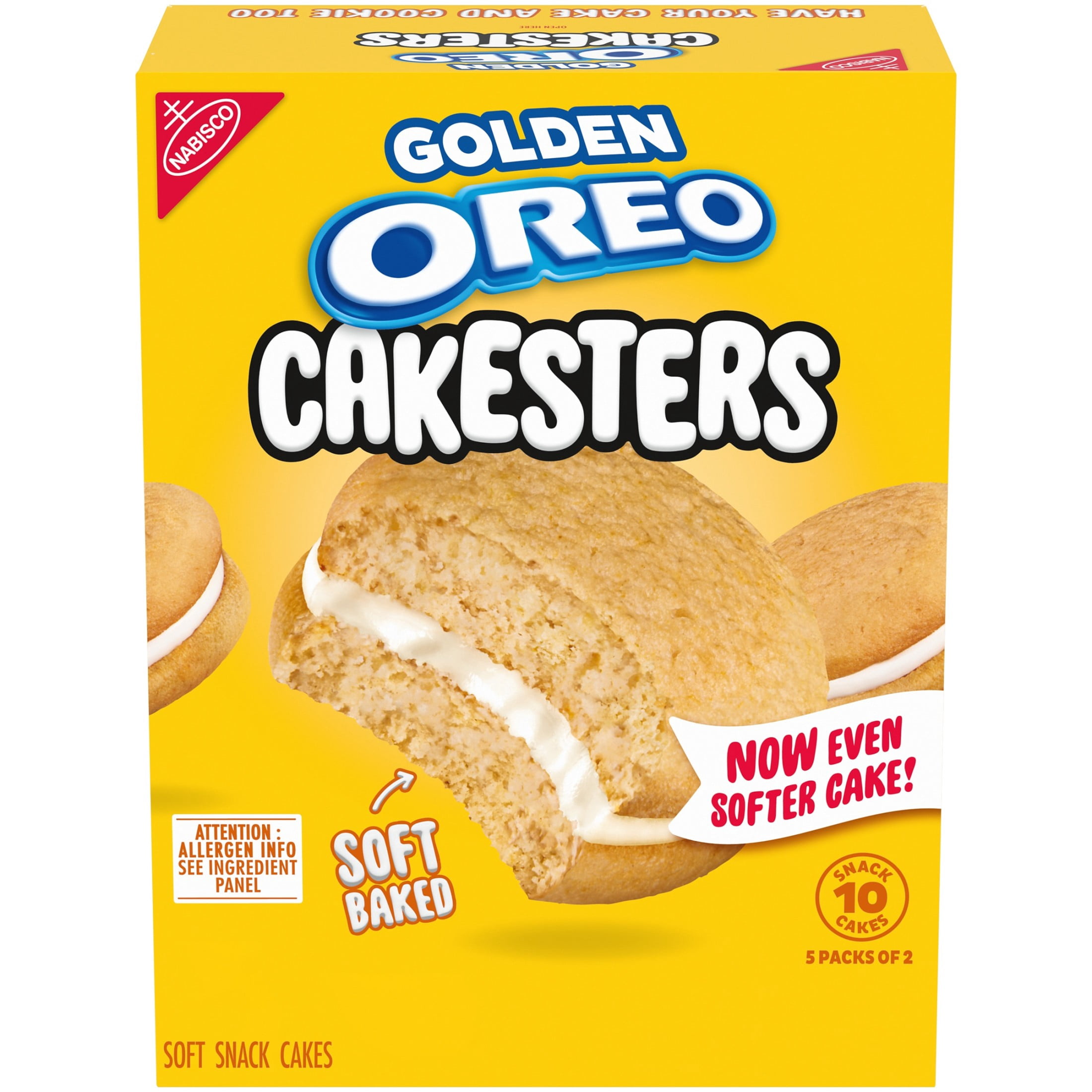 OREO Golden Cakesters Soft Snack Cakes (Golden, 5 - 2.02 oz Packs) g98b0