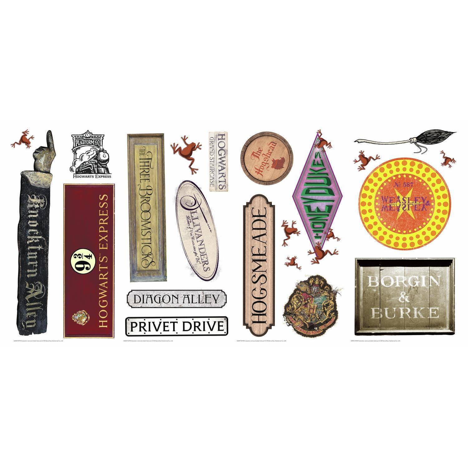 RoomMates Harry Potter Signs Wall Decals & Stickers (Brown, 21 Pieces) 4jvqt