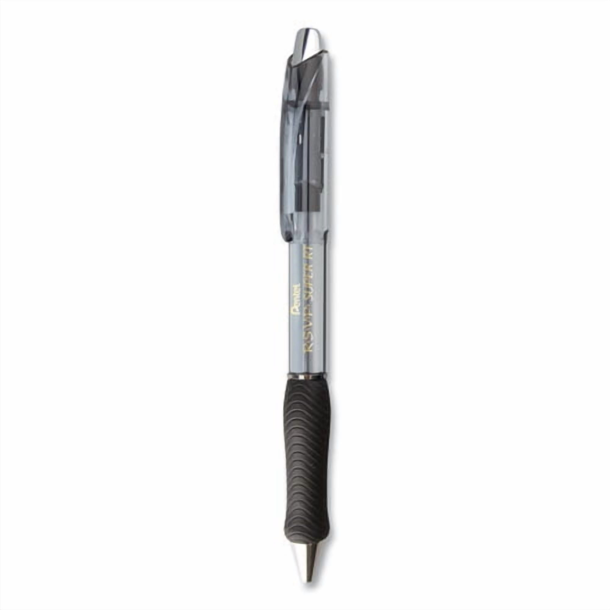 Pentel R.S.V.P. Super RT Retractable Ballpoint Pen, Smooth Writing, Medium Point (Blue, 12-Pack) hg4p5
