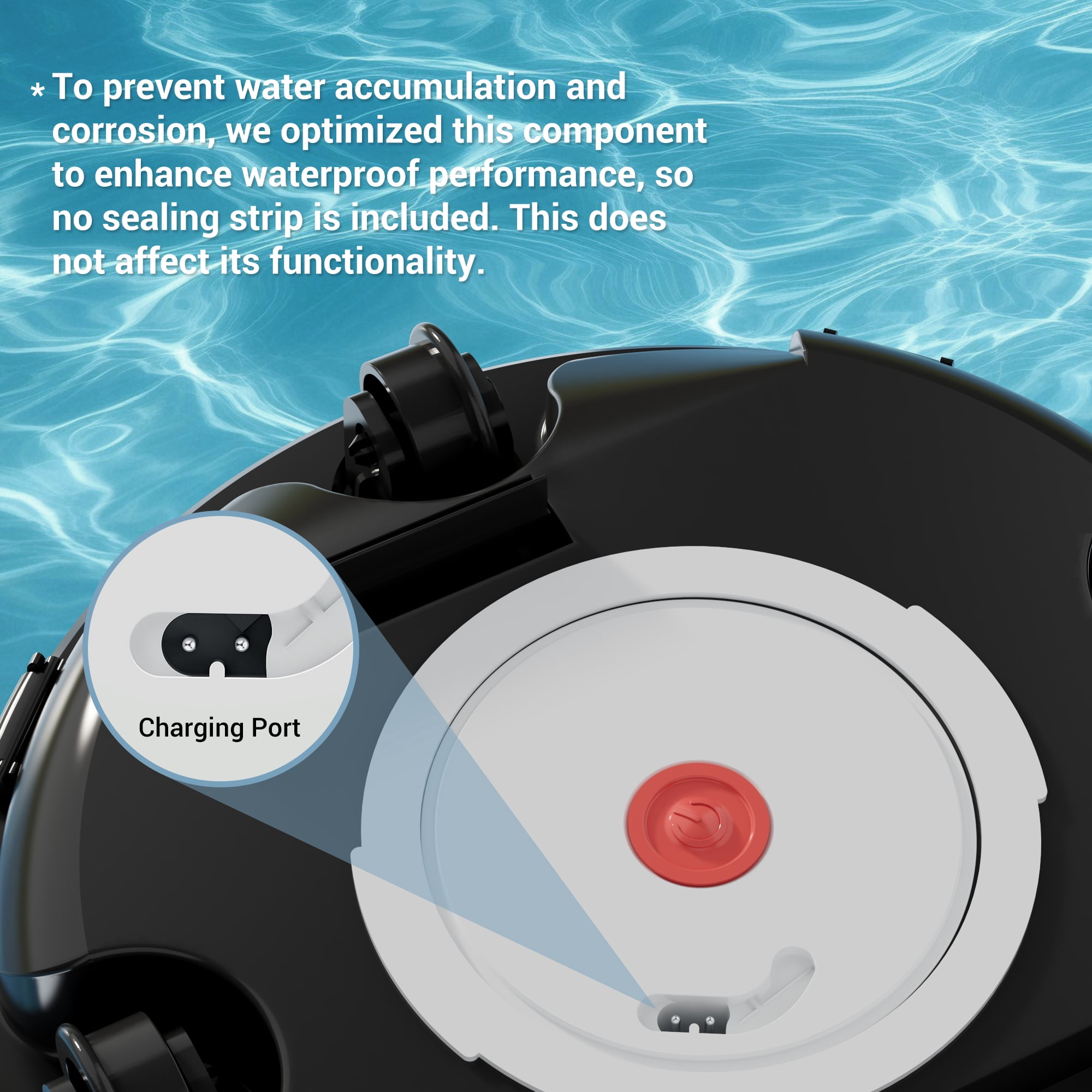 WYBOT Cordless Robotic Pool Cleaner, Automatic Pool Vacuum with Dual-Layer Filtration for Flat Above-Ground Pools (White and Blue, 645 sq.ft) zahk5