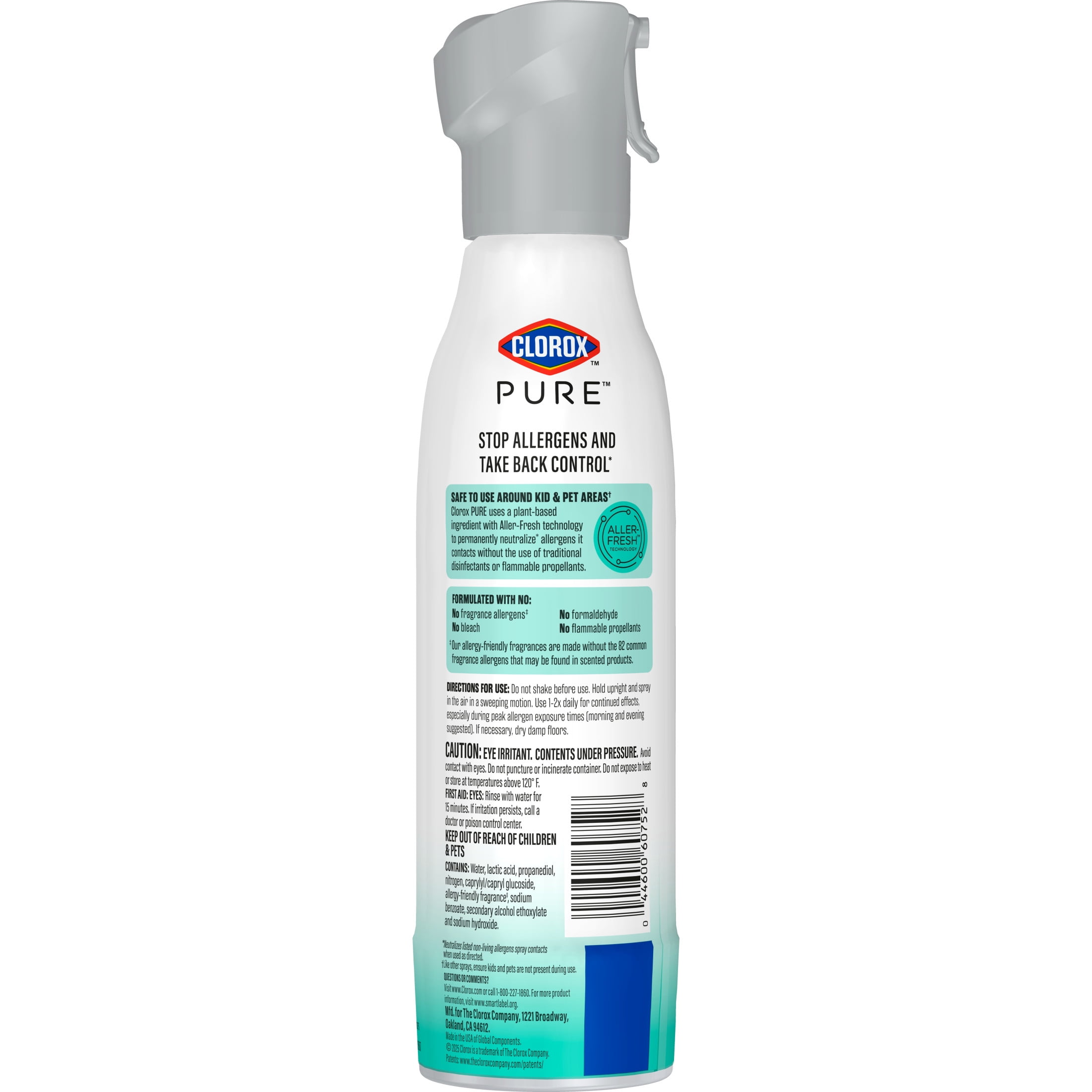 Clorox PURE Allergen Neutralizer Daily Air Spray, Clean Breeze (8 oz) 64jz6