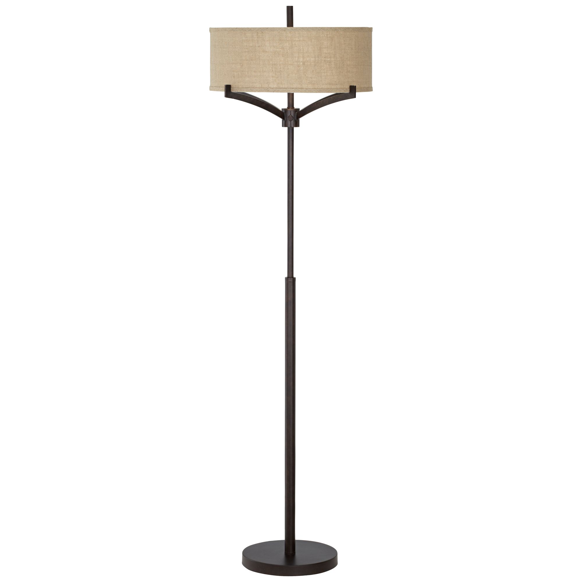 Franklin Iron Works Tremont Mid Century Modern Floor Lamp (Deep Bronze, 62 in) zpvrn