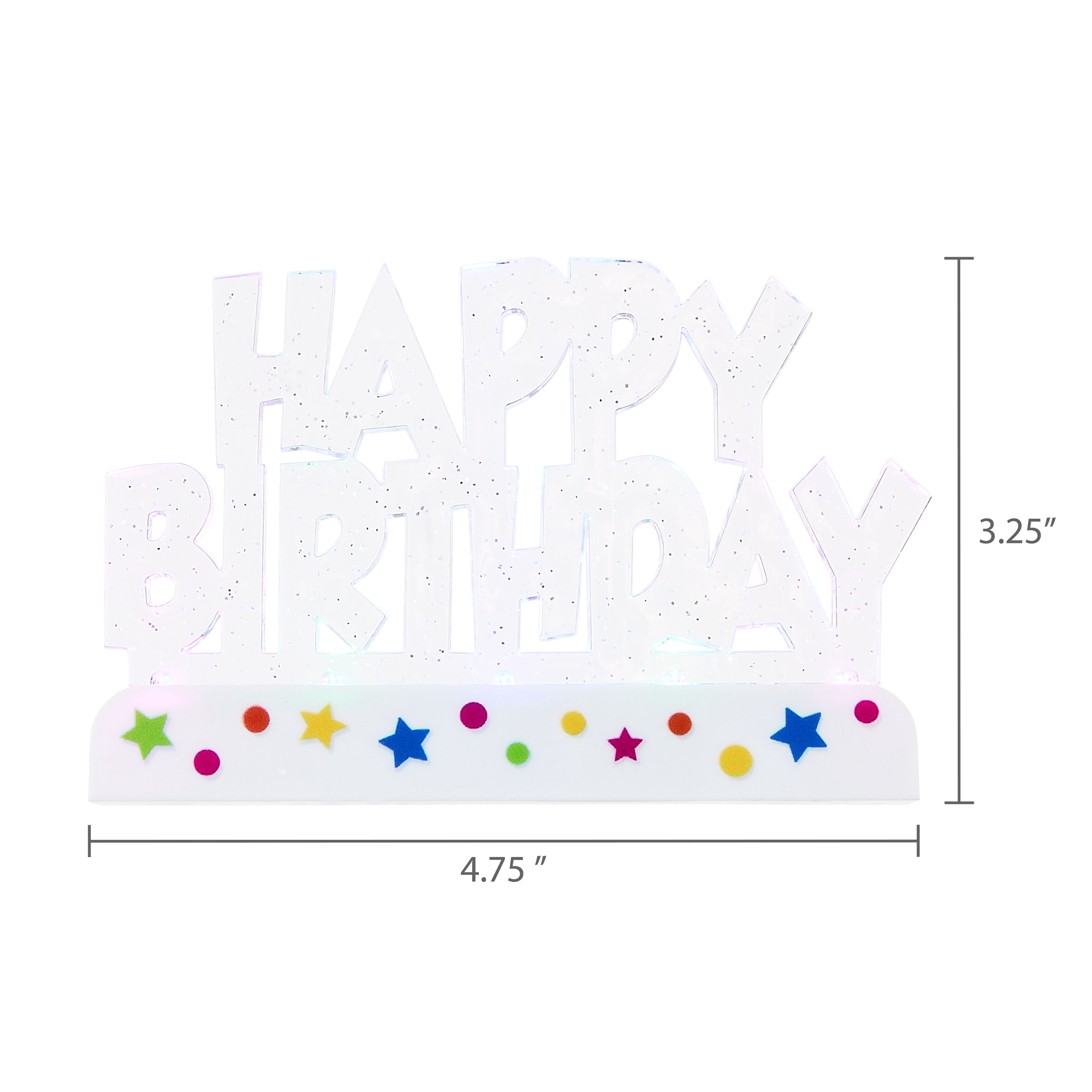 Way To Celebrate Happy Birthday Flashing Cake Topper with LED Lights (Multicolor, 1 Count) l83v3
