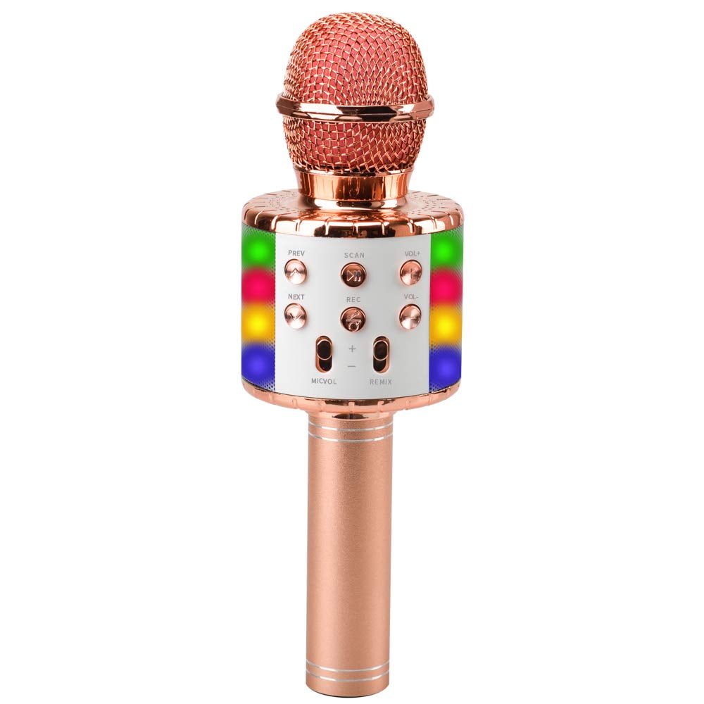Dikence Wireless Bluetooth Karaoke Microphone for Kids (Gold, 1 Pack) 656l0