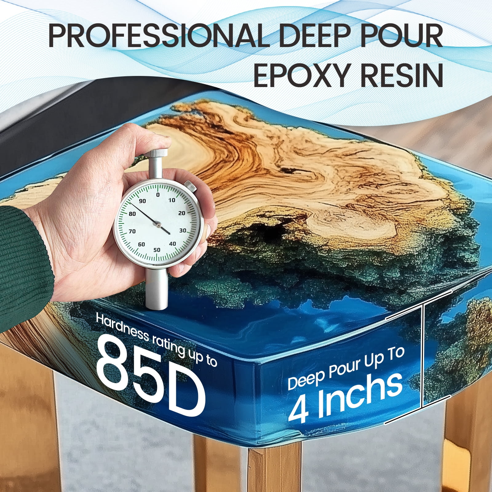 Panda Resin Deep Pour Epoxy Resin Kit for River Tables and Large Casting (Clear, 1.5 gal) nevv5