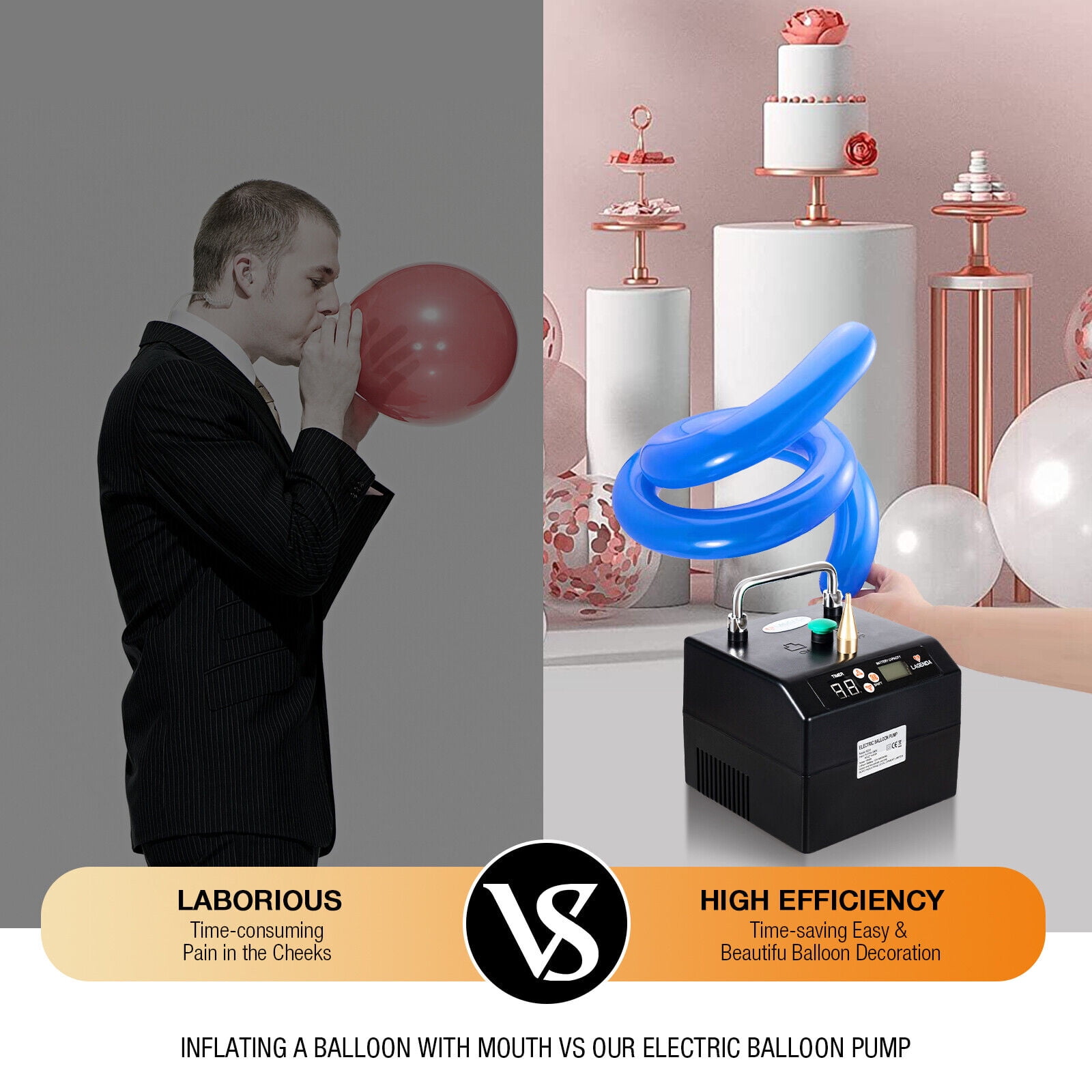 Miumaeov B231 Lagenda Electric Balloon Inflator High-Efficiency Air Blower (Black, 1 Pack) ldzx1