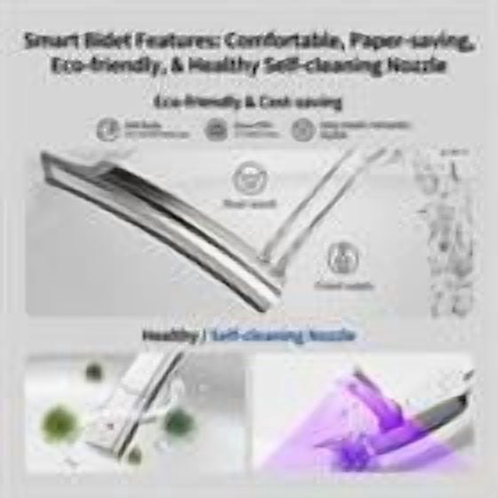 Smart Toilet All-in-One Bidet with Auto-Open Lid, Heated Seat, and Warm Air Dryer (White) odykv - Image 3