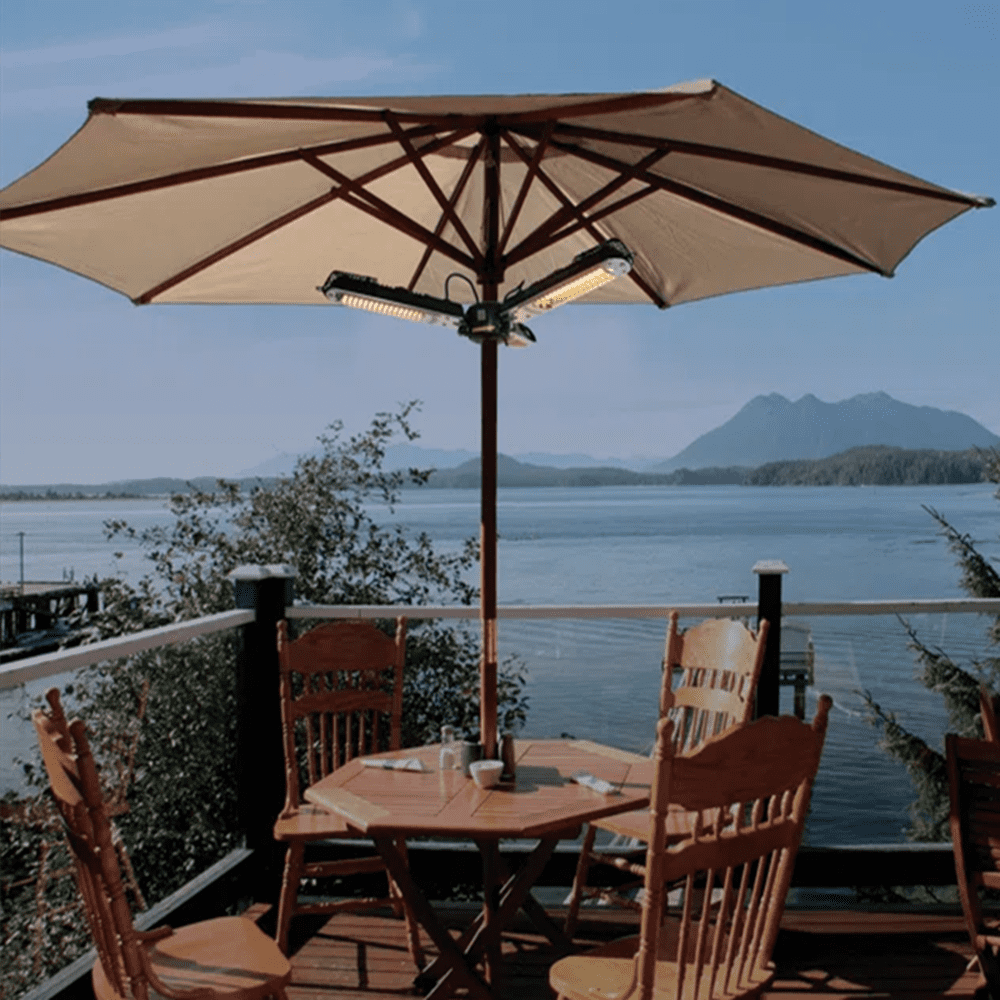 ATR ART TO REAL Foldable Infrared Electric Patio Umbrella Heater (1500W, 3-Panel) dskzm