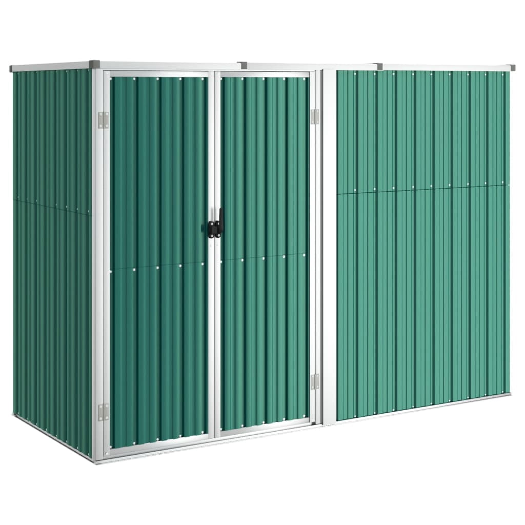 vidaXL Outdoor Storage Shed with Lockable Door (Black, 88.6 in x 35 in x 62.6 in) welud